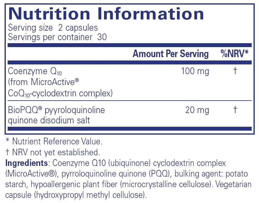 Pure Encapsulations CoQ10 -SR with PQQ 60 caps - Image 2