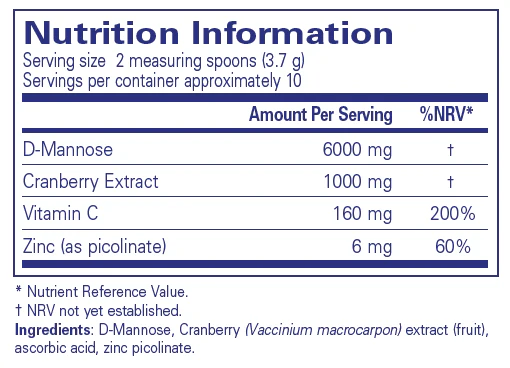 Pure Encapsulations Cranberry /d-Mannose powder 37g - Image 2