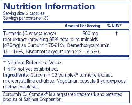 Pure Encapsulations Curcumin 60 - Image 2