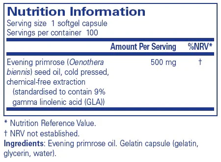 Pure Encapsulations Evening Primrose Oil 100 softgels - Image 2