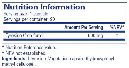Pure Encapsulations l-Tyrosine 90 caps - Image 2
