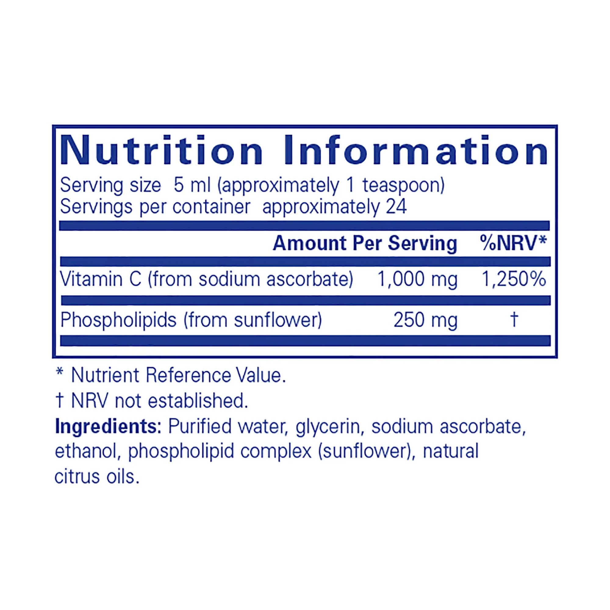 Pure Encapsulations Liposomal Vitamin C Liquid 120ml - Image 2