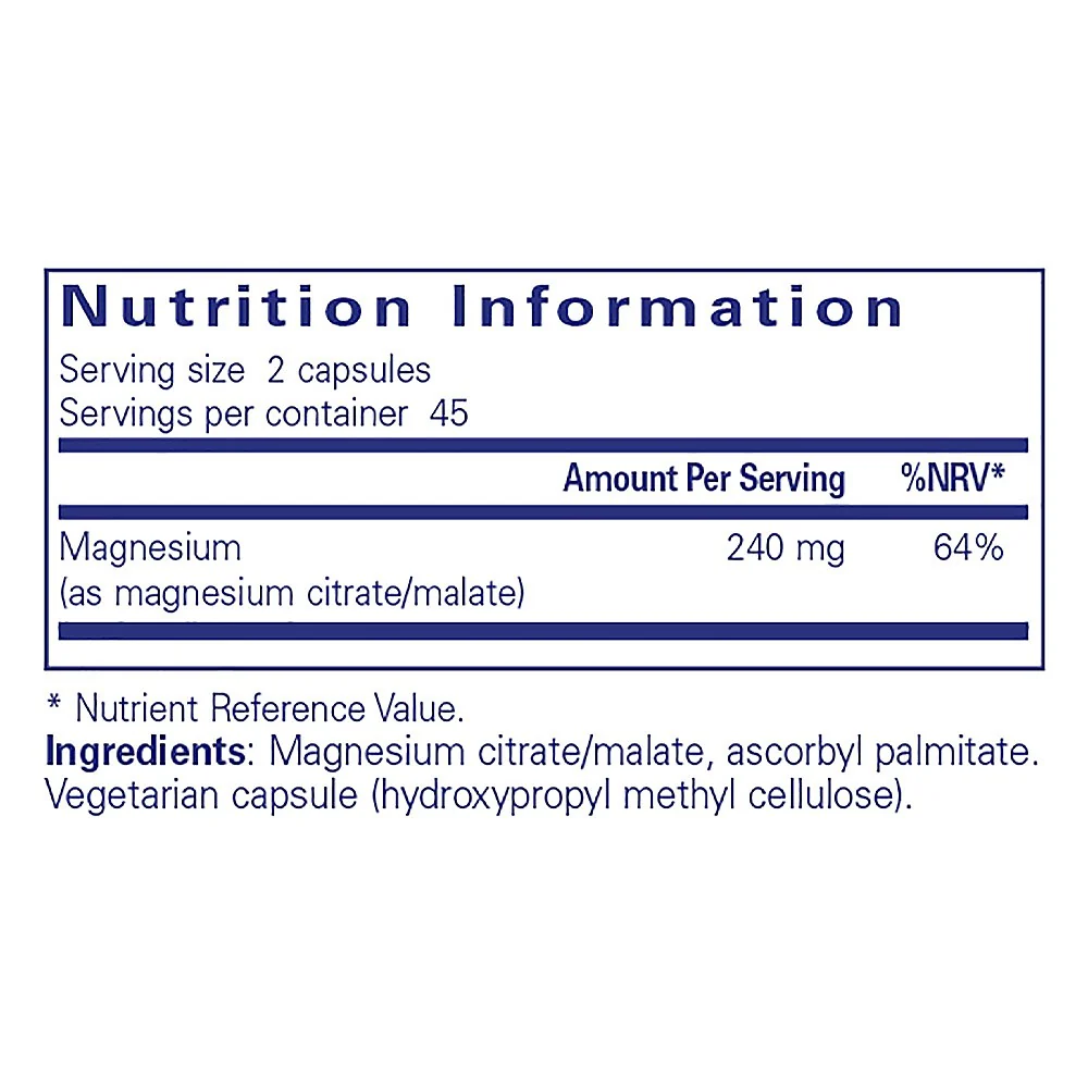 Pure Encapsulations Magnesium (citrate/malate) 90 - Image 3