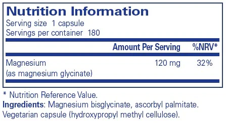 Pure Encapsulations Magnesium (glycinate) 180 caps - Image 2