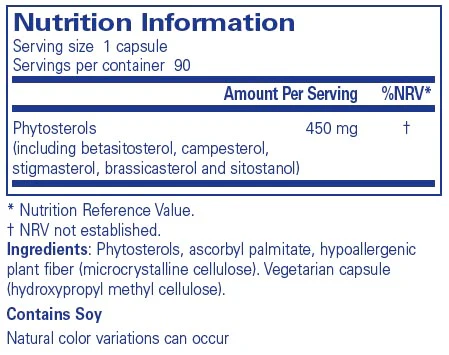 Pure Encapsulations Phytosterol Complex 90 caps - Image 2