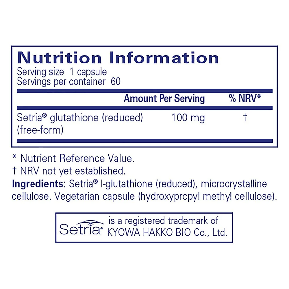 Pure Encapsulations Reduced Glutathione 60 - Image 3