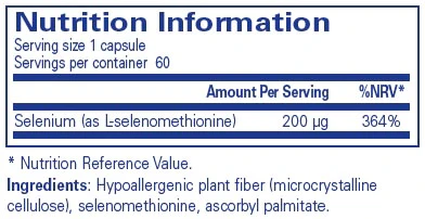 Pure Encapsulations Selenium 60 caps - Image 2