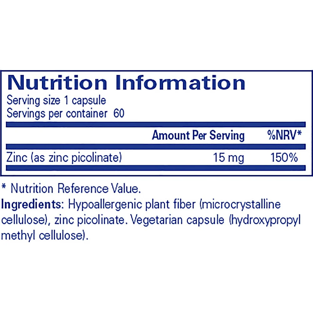 Pure Encapsulations Zinc 15 60 caps - Image 3