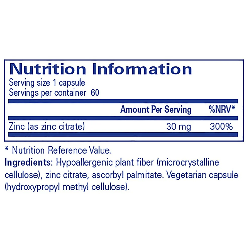 Pure Encapsulations Zinc (citrate) 60 caps - Image 3