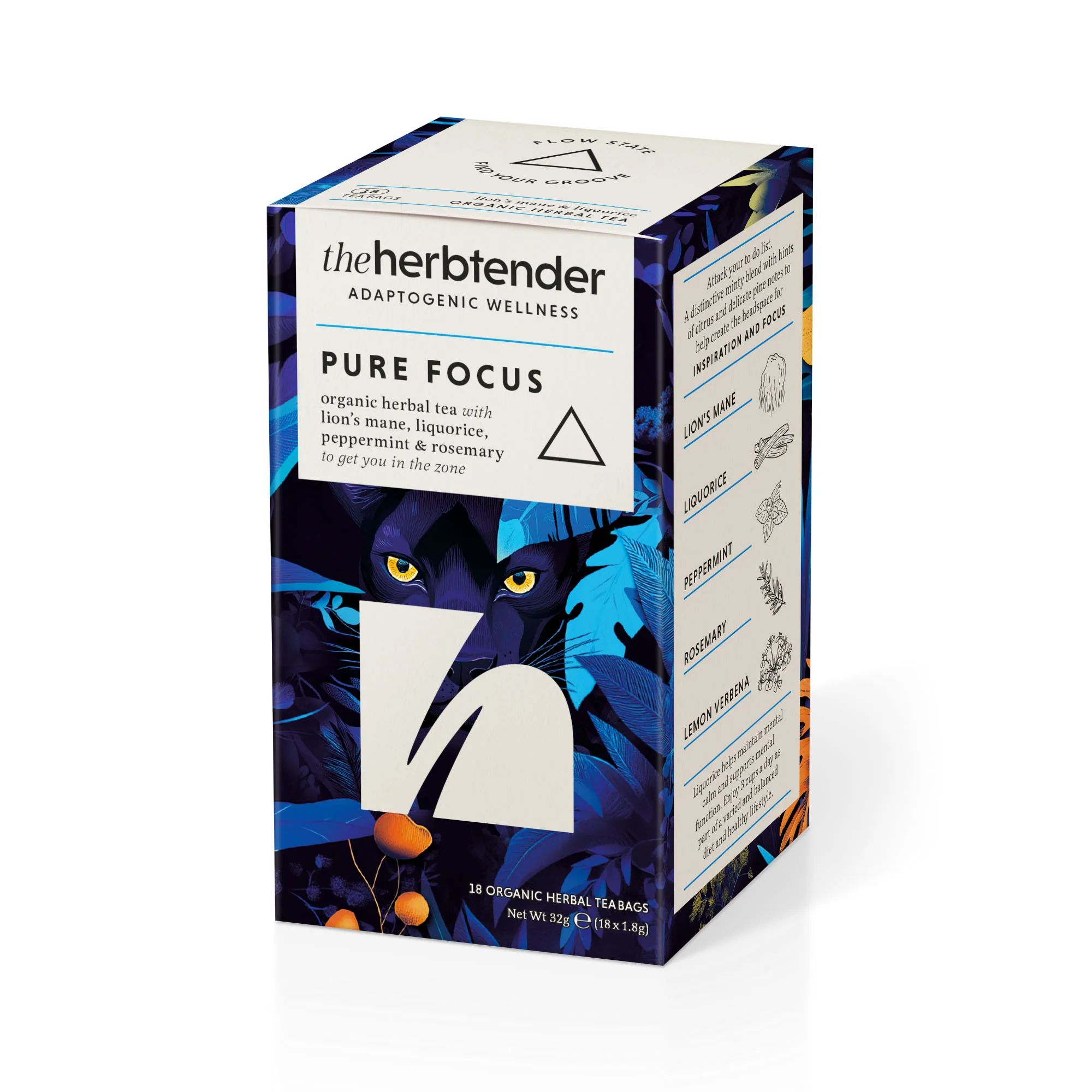 The Herbtender Pure Focus Organic Herbal Tea 18 bags - Image 3