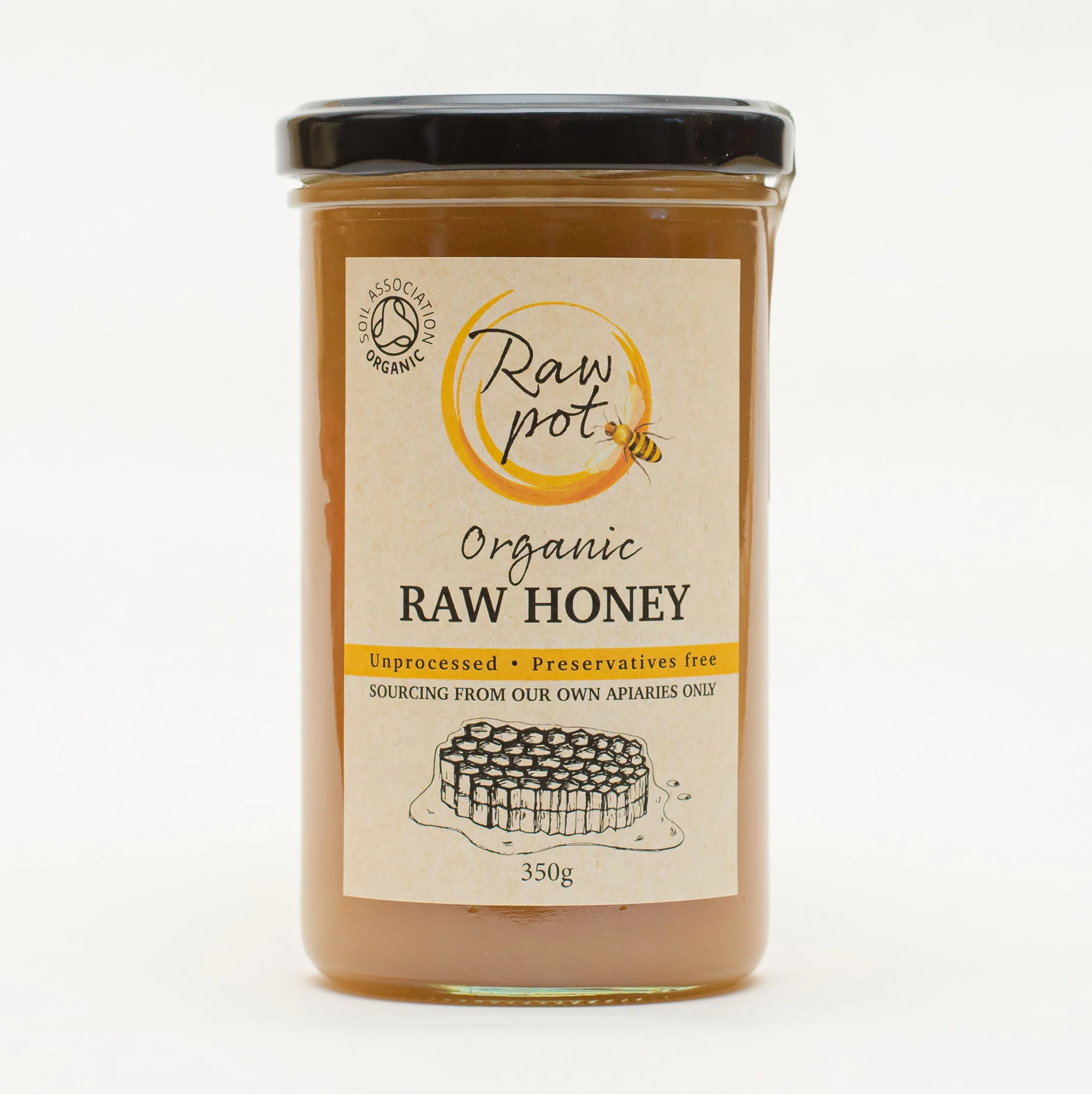 Raw Pot Organic Raw Honey 350g