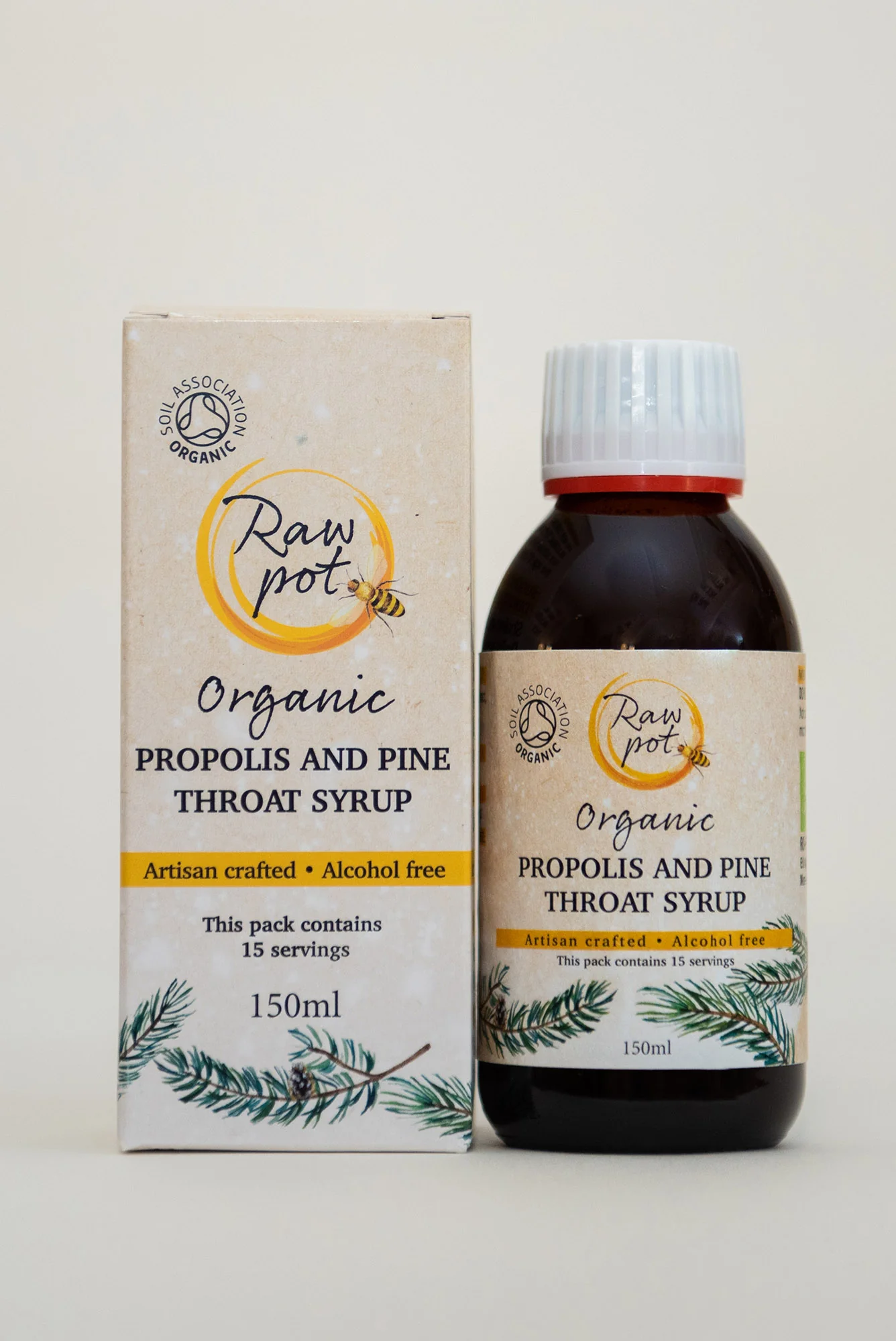 Raw Pot Propolis and Pine Throat Syrup 150ml