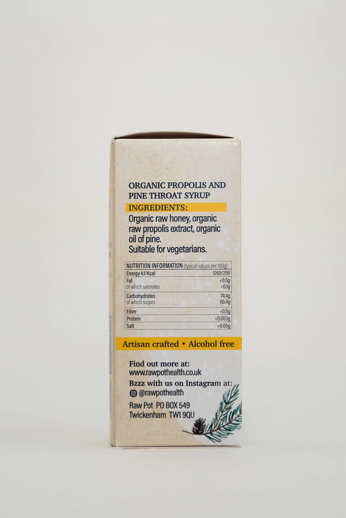 Raw Pot Propolis and Pine Throat Syrup 150ml - Image 2