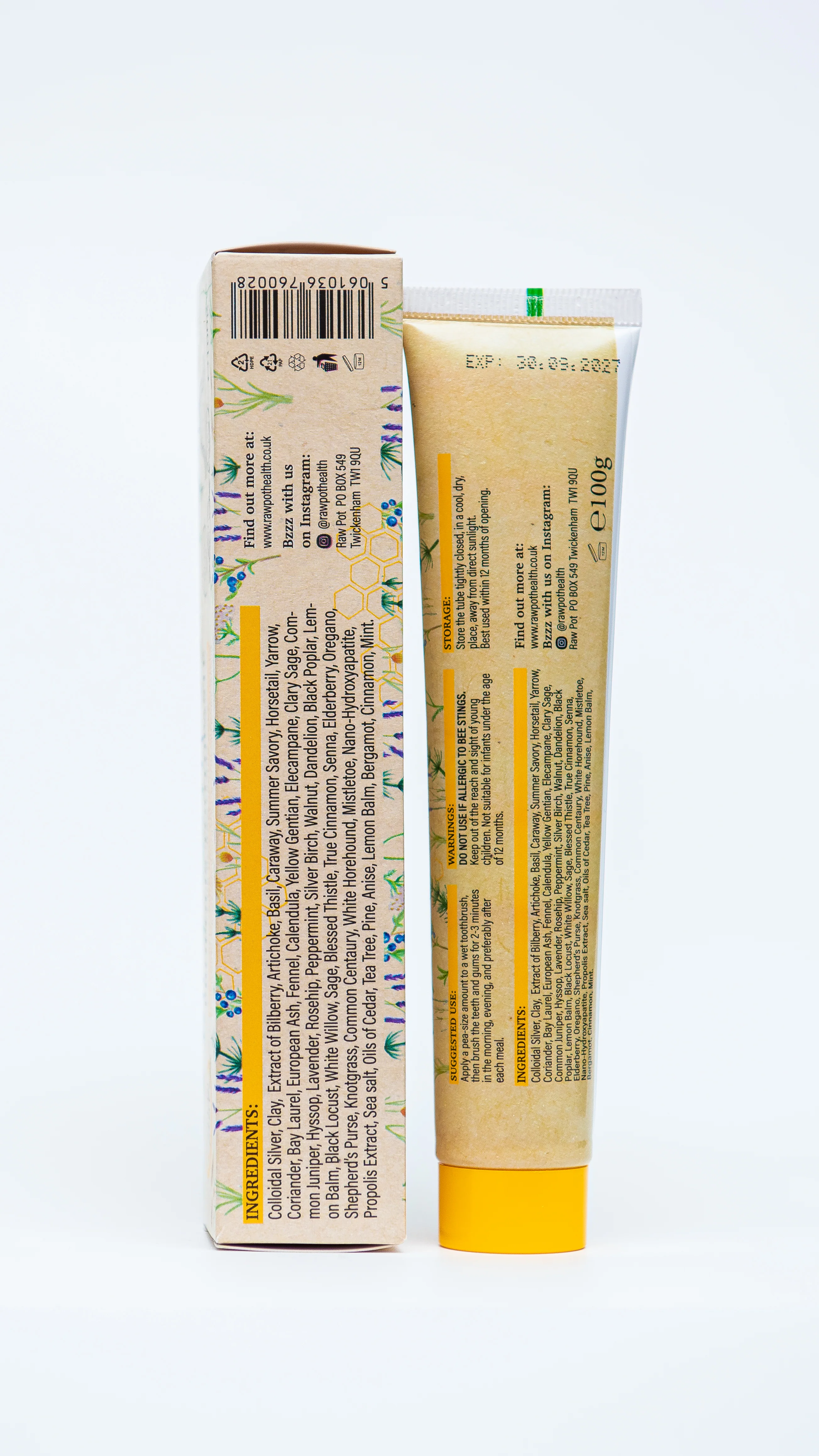 Raw Pot Propolis Toothpaste 100g - Image 2