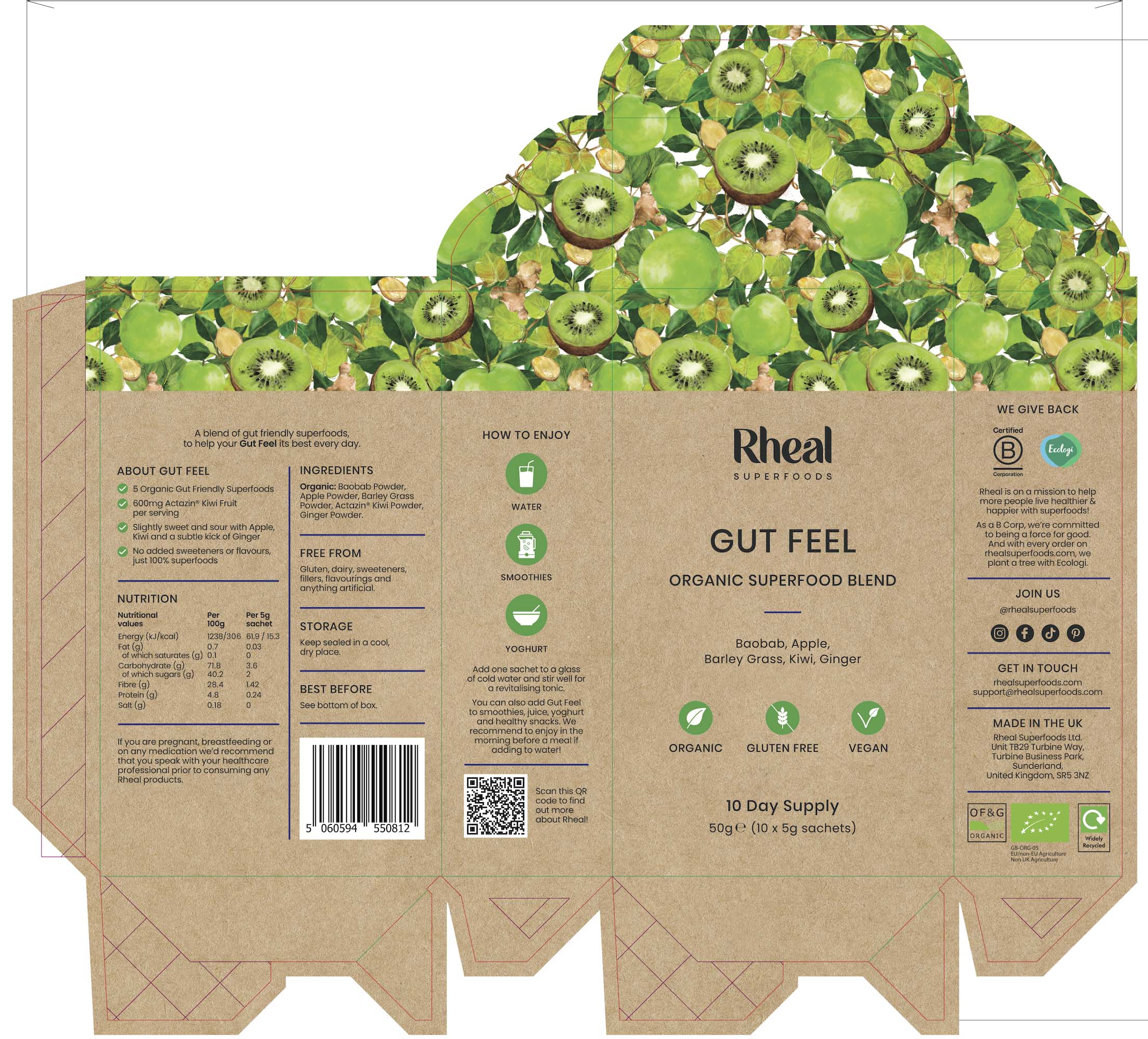 Rheal Superfoods Gut Feel Sachets 10x5g - Image 2