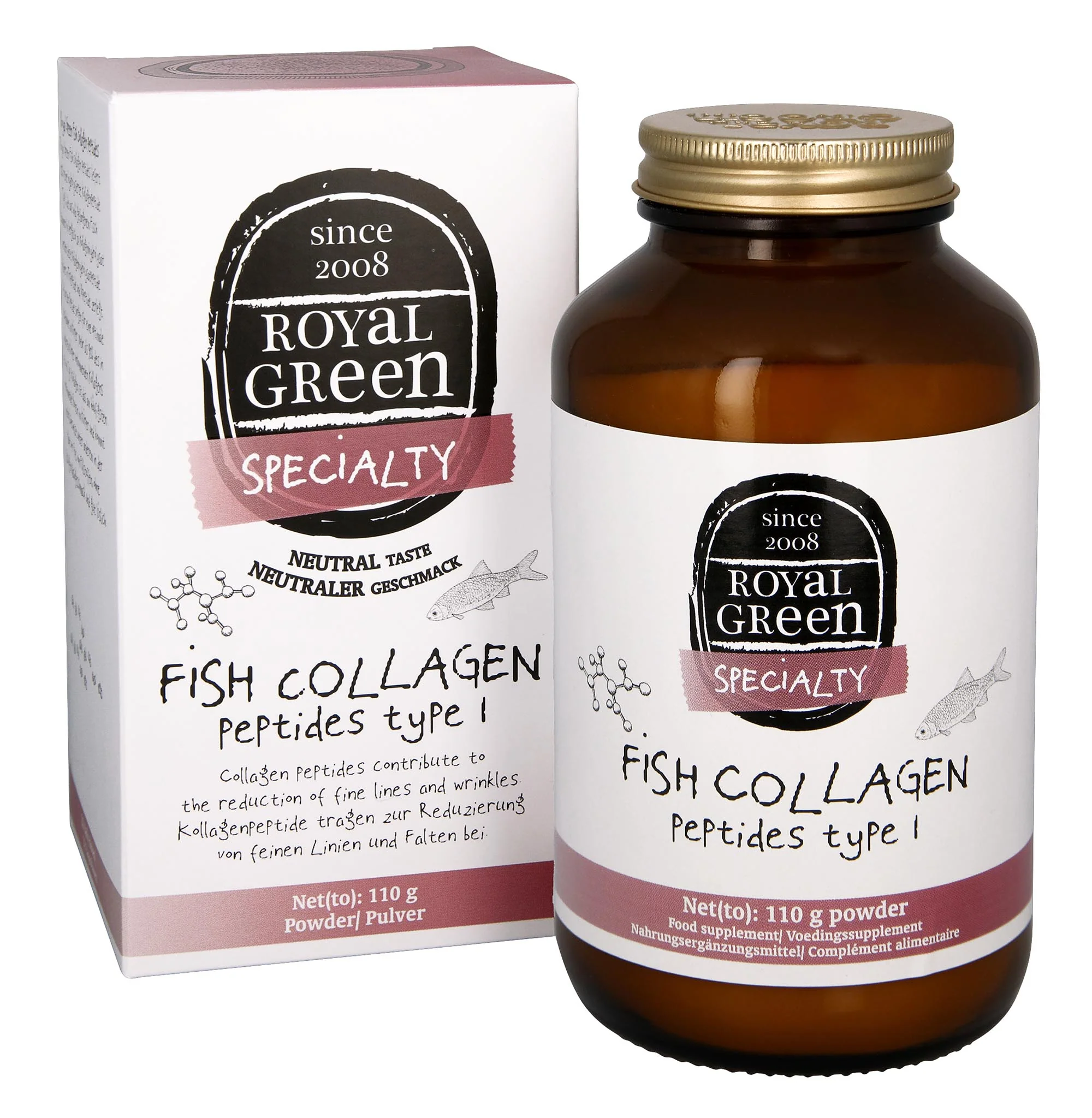 Royal Green Fish Collagen Peptides Type 1 110g