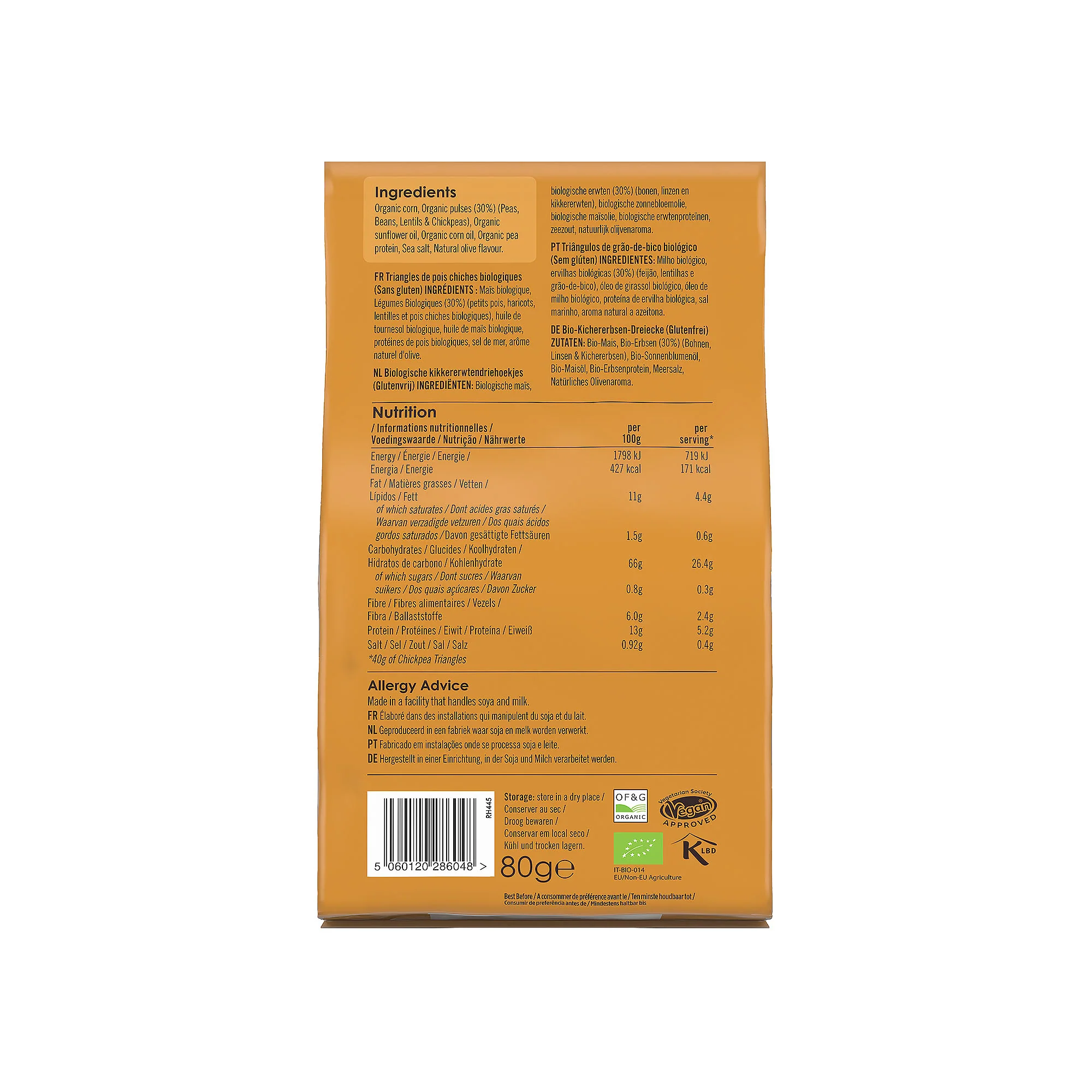 Rude Health Chickpea Triangles 80g - Image 2