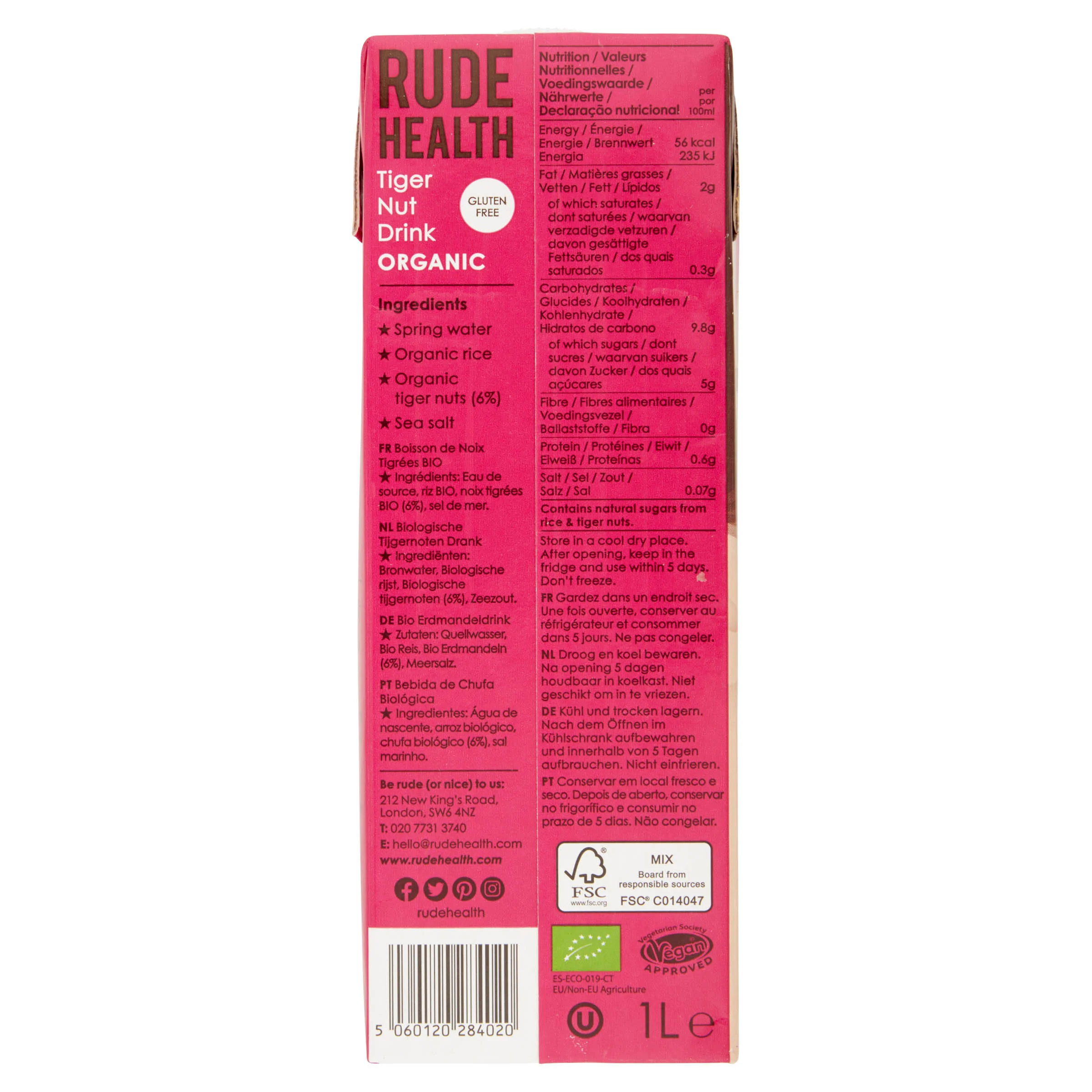 Rude Health Tiger Nut Drink 1L - Image 2