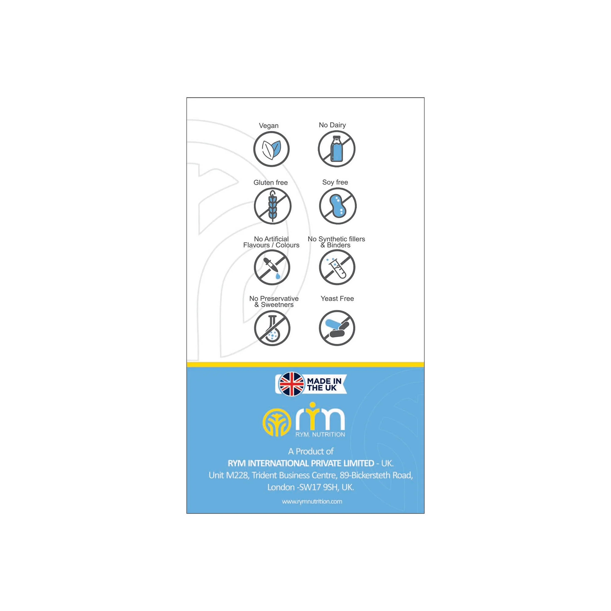 RYM Nutrition De-Stress - Relax & Calm 30 Caps - Image 4
