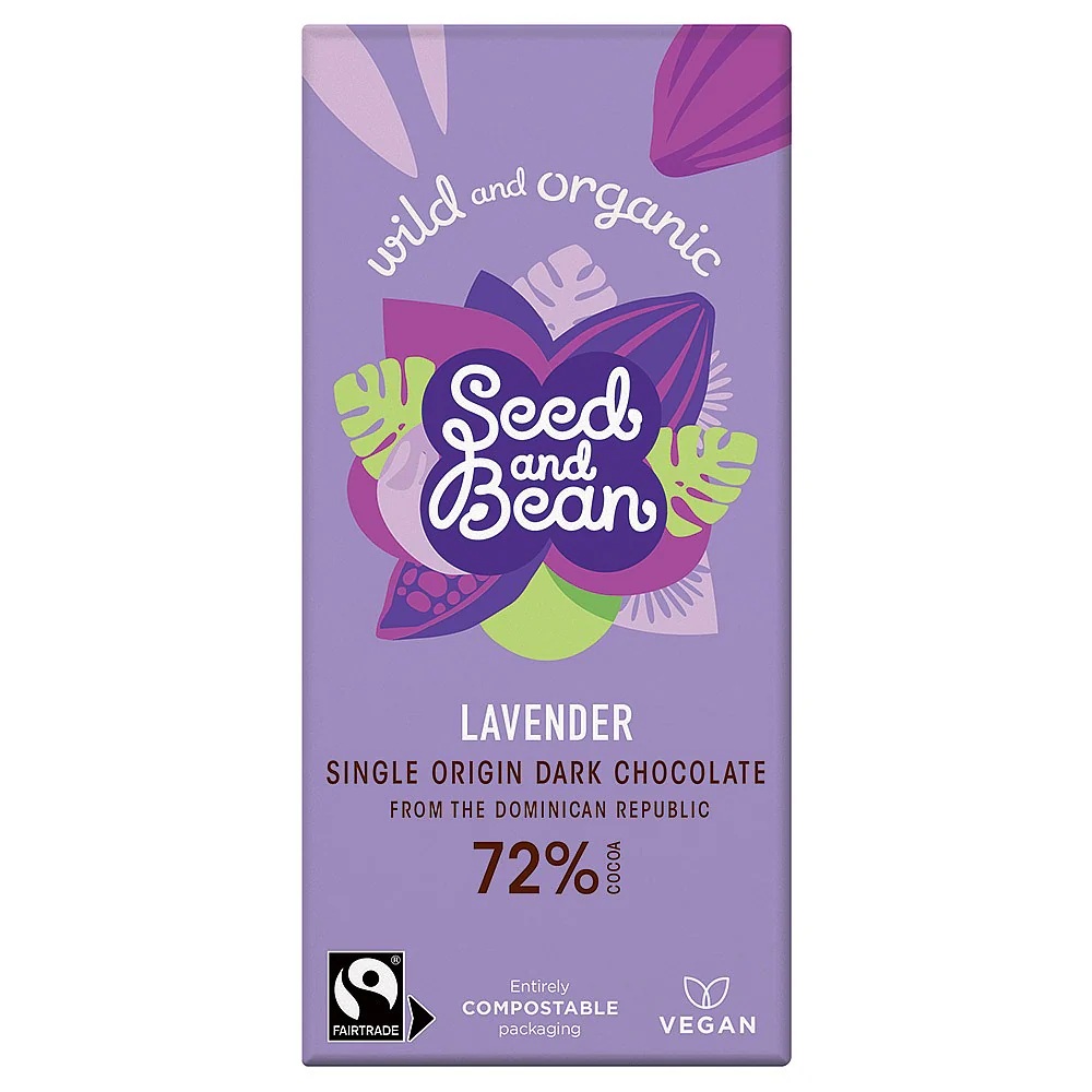 Seed & Bean 72% Lavender Bar 75g
