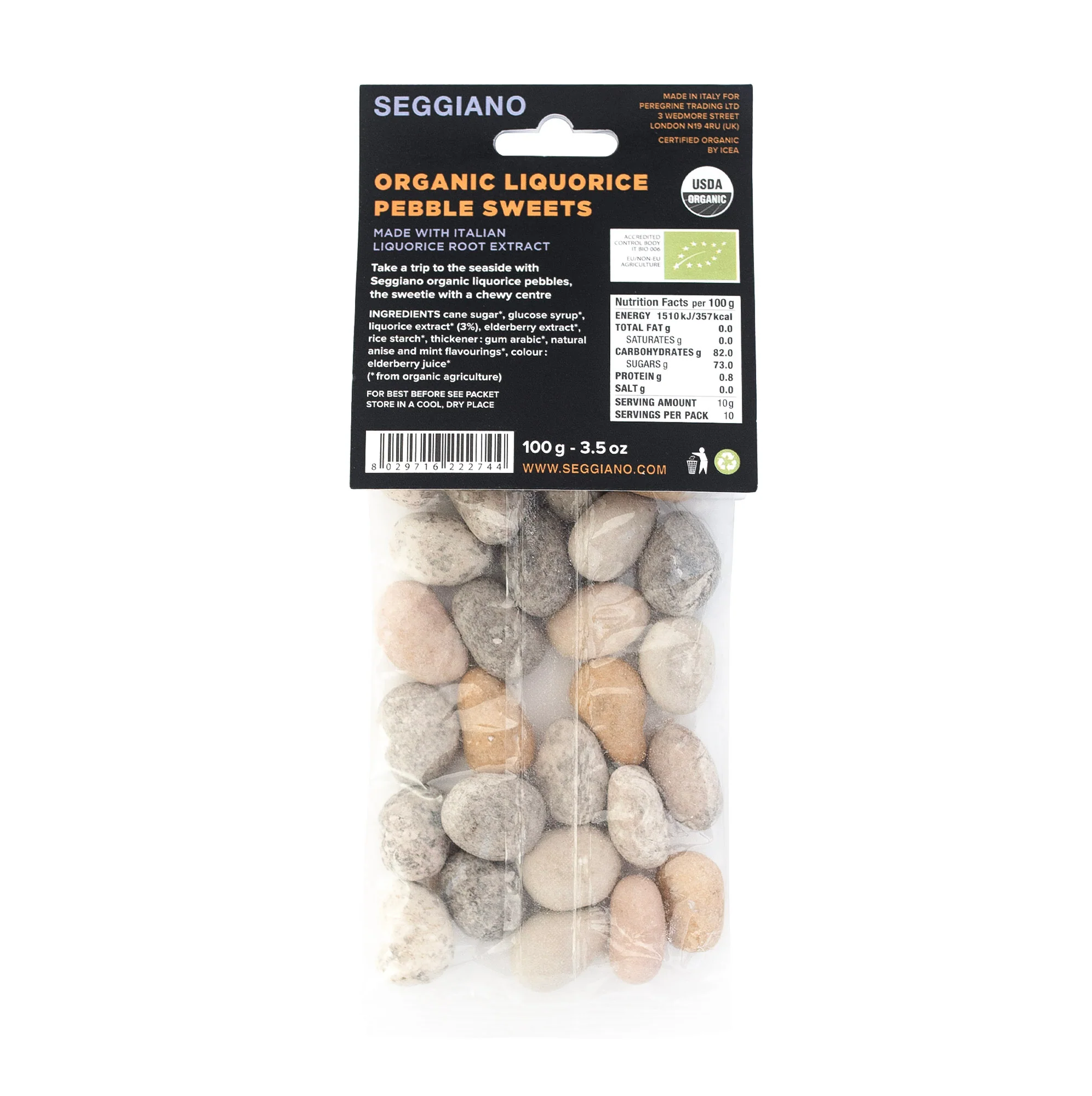 Seggiano Liquorice Pebbles 100g - Image 2