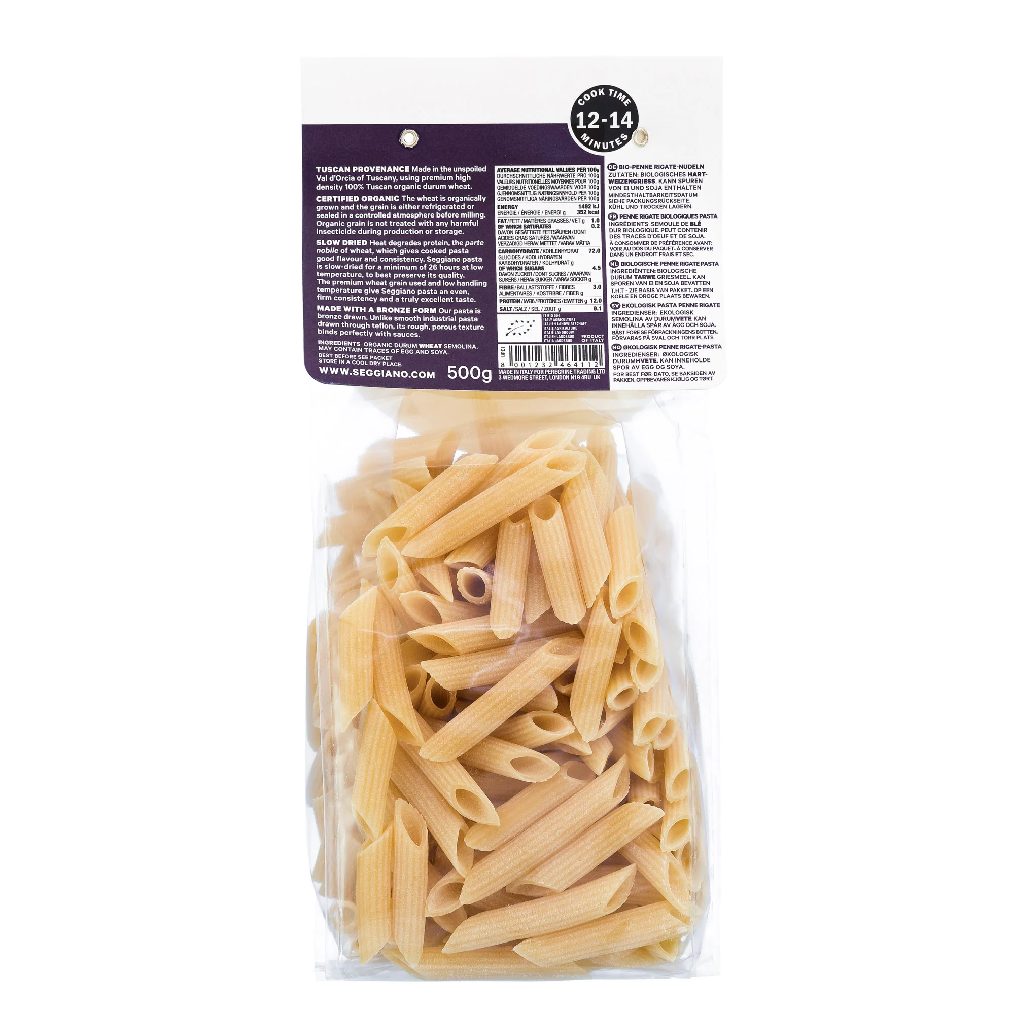 Seggiano Penne Rigate Pasta 500g - Image 2