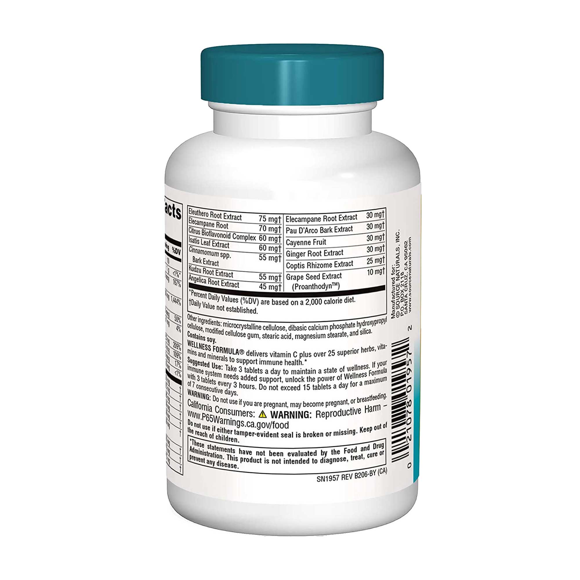 Source Naturals Wellness Formula Tablets 45 tabs - Image 2