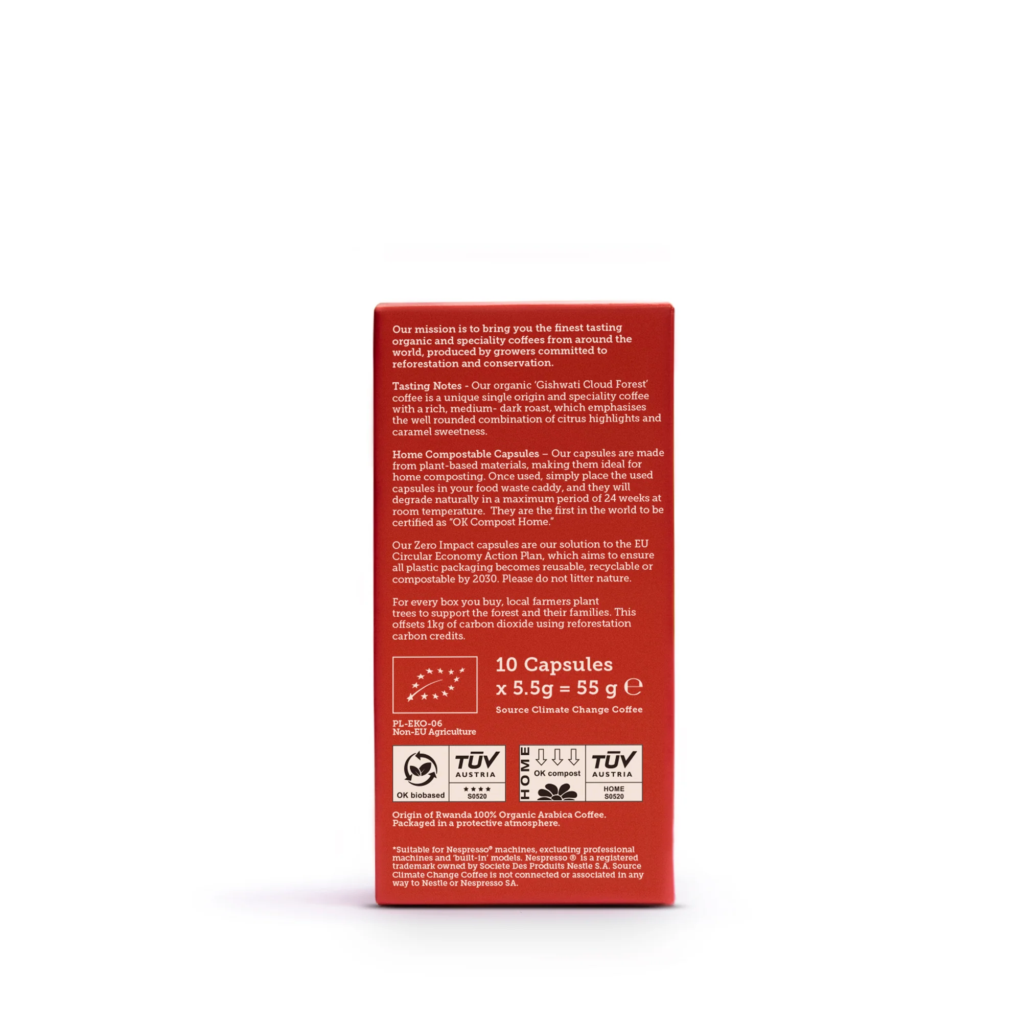 Source Organic Home Compostable Rwanda Capsules 57g - Image 2