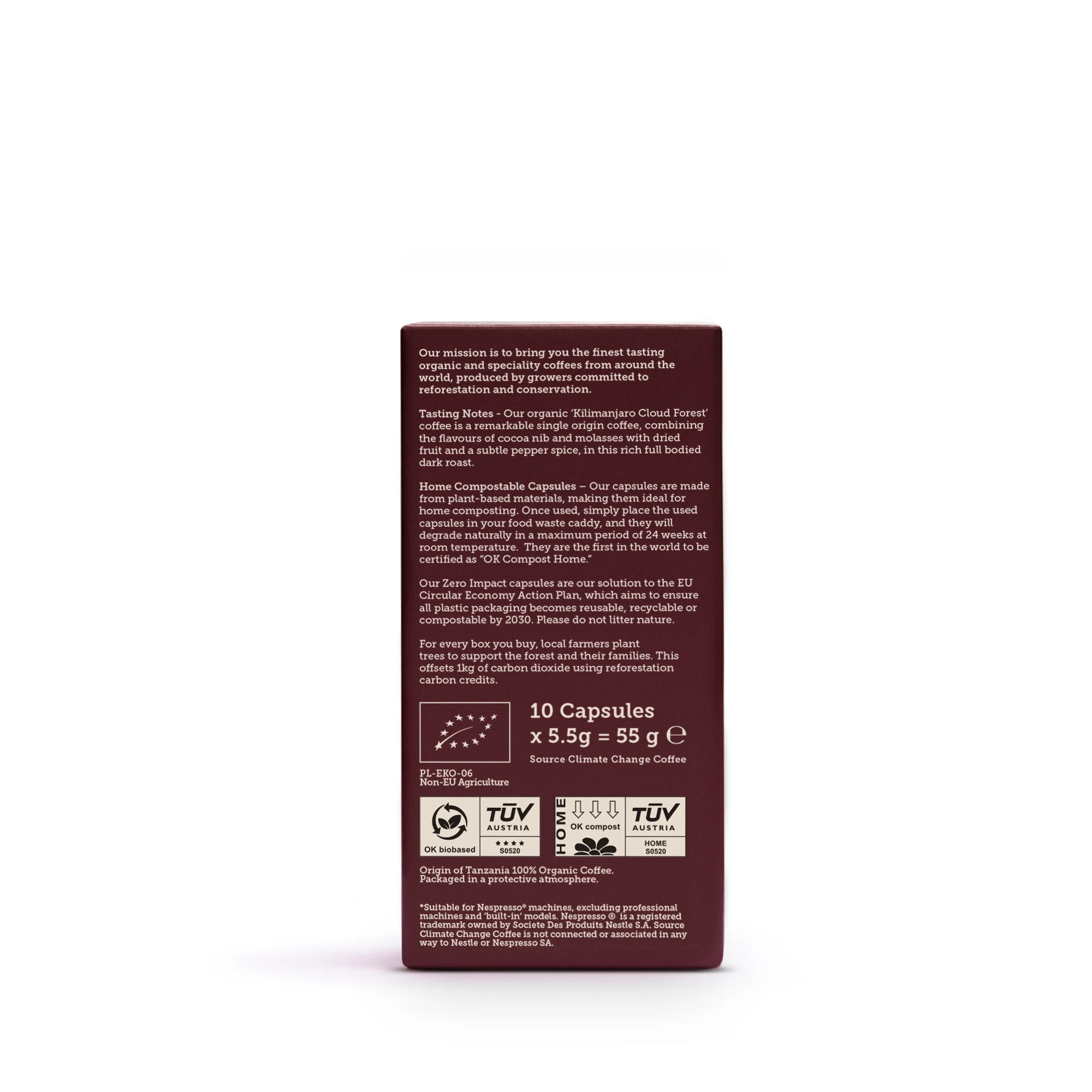 Source Organic Home Compostable Tanzania Capsules 57g - Image 2
