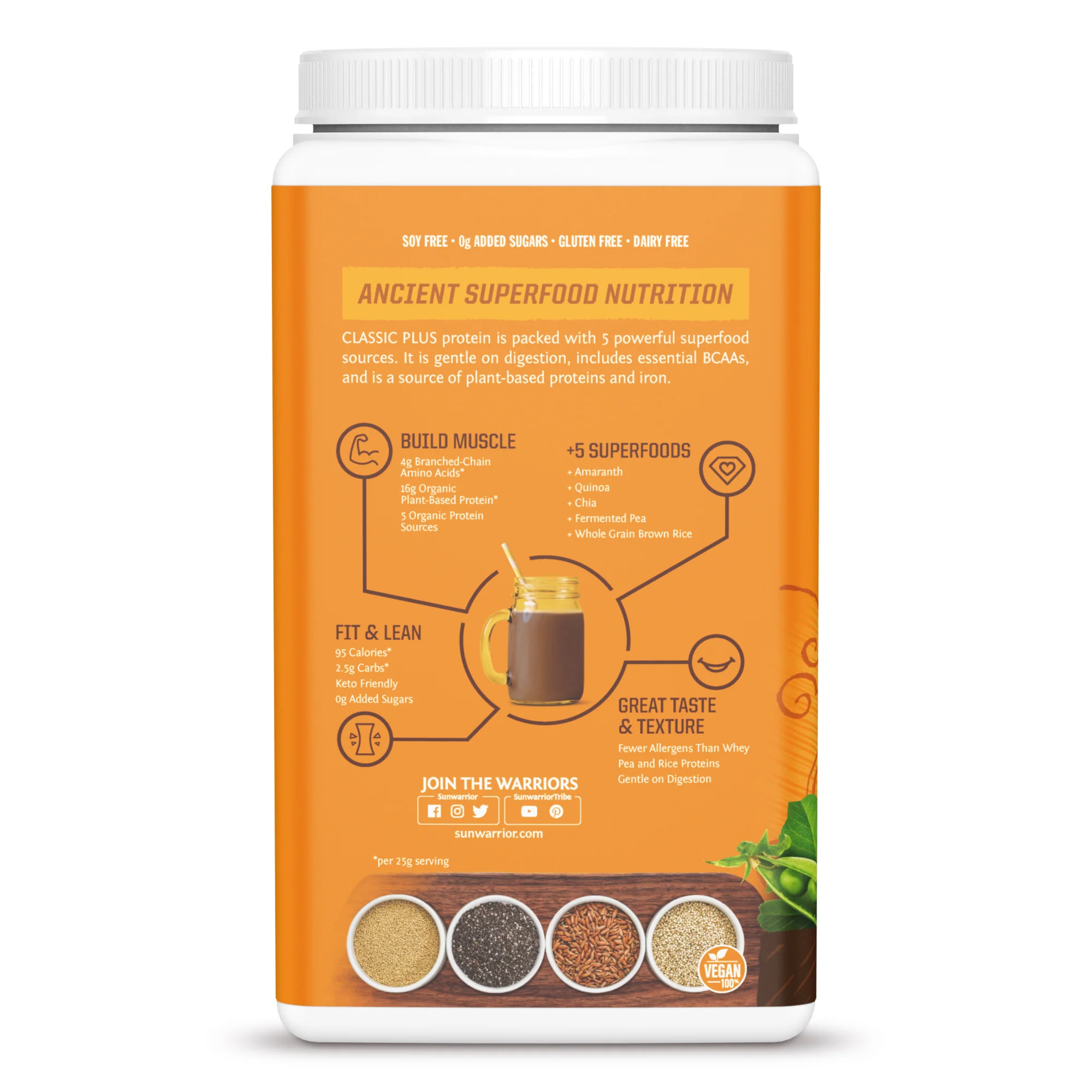 Sunwarrior Classic Plus Chocolate 750g - Image 3