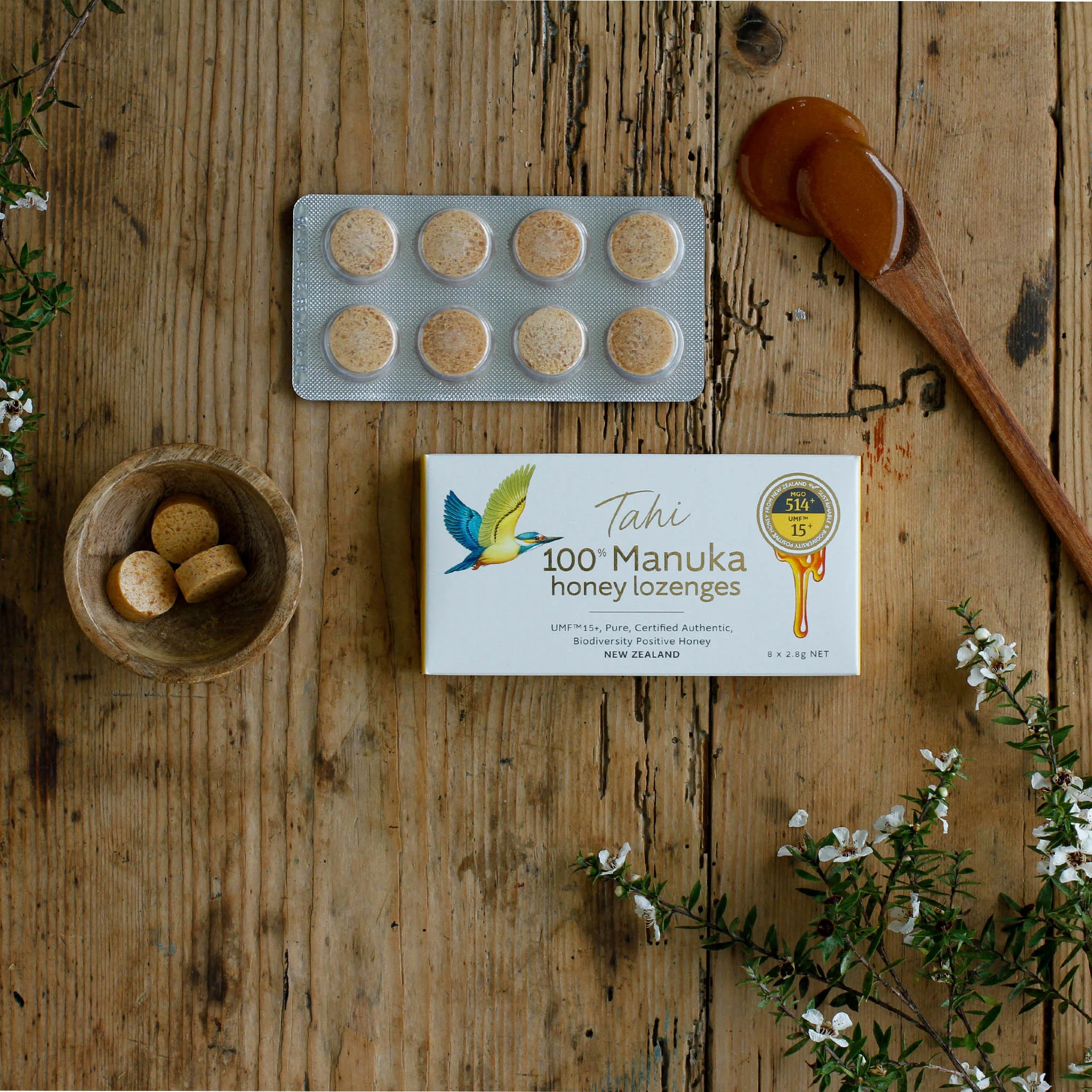 Tahi Manuka Honey Lozenges 100% UMF™ 15+ (MGO 514+) 8 lozenges - Image 4