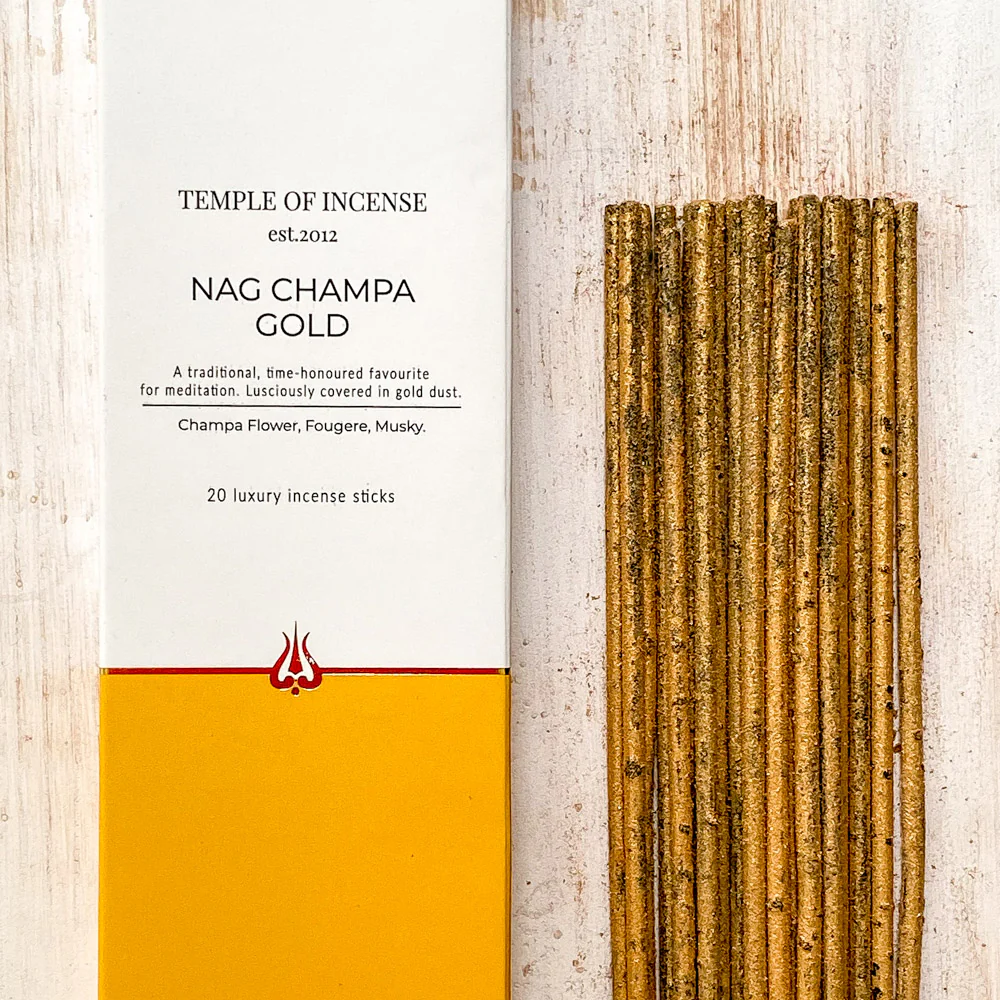 Temple of Incense Nag Champa Gold 20 sticks