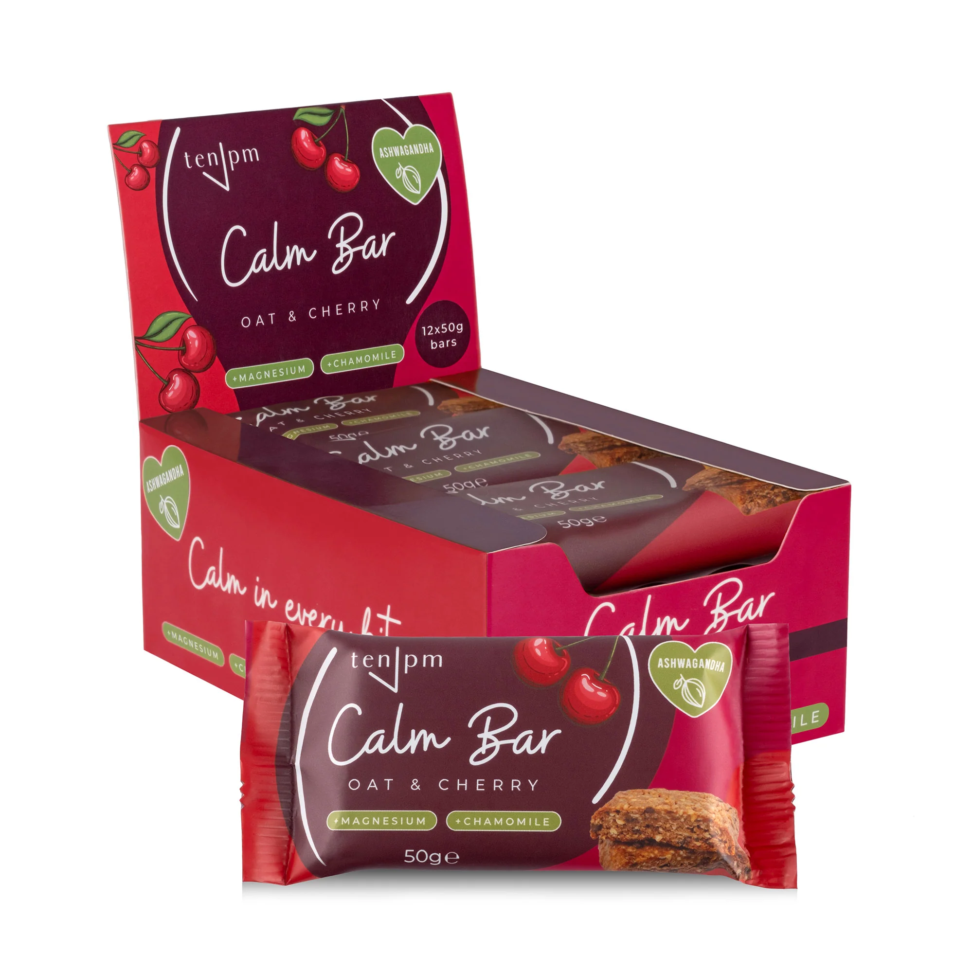 Ten PM Calm Bar - Oat & Cherry 50g - Image 3