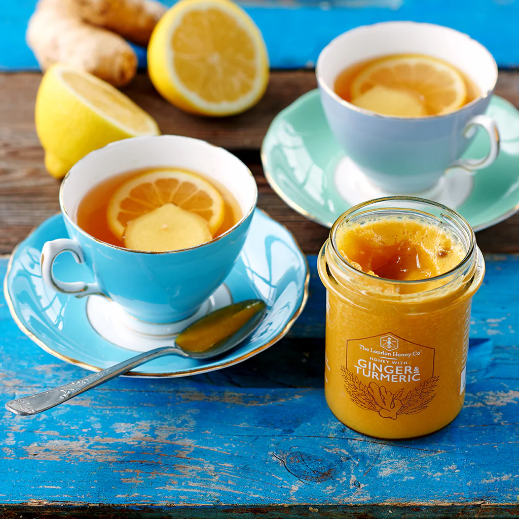 British Honey with Ginger & Turmeric 250g - Image 2