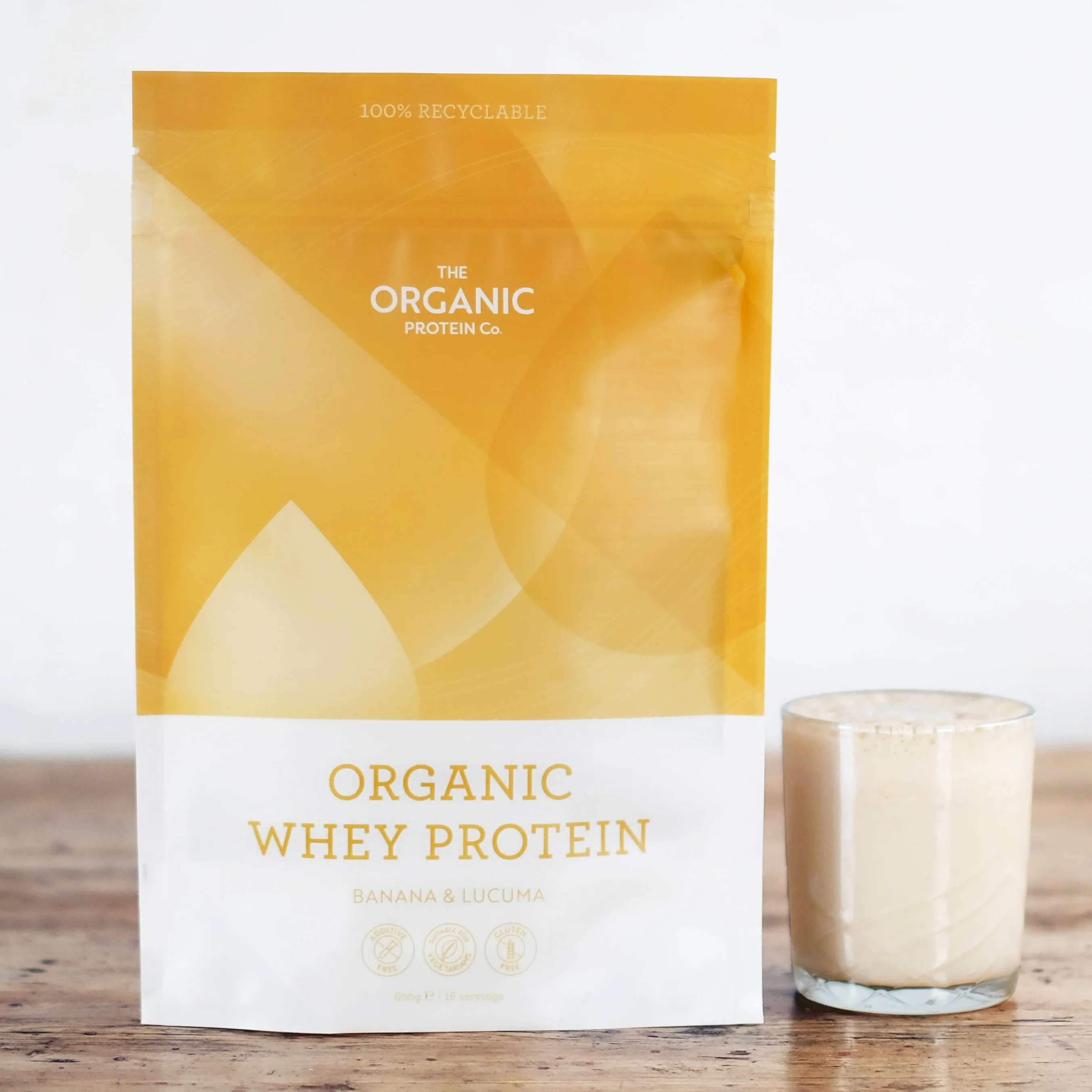 The Organic Protein Co. Banana & Lucuma Organic Whey Protein Powder 600g 600g - Image 3