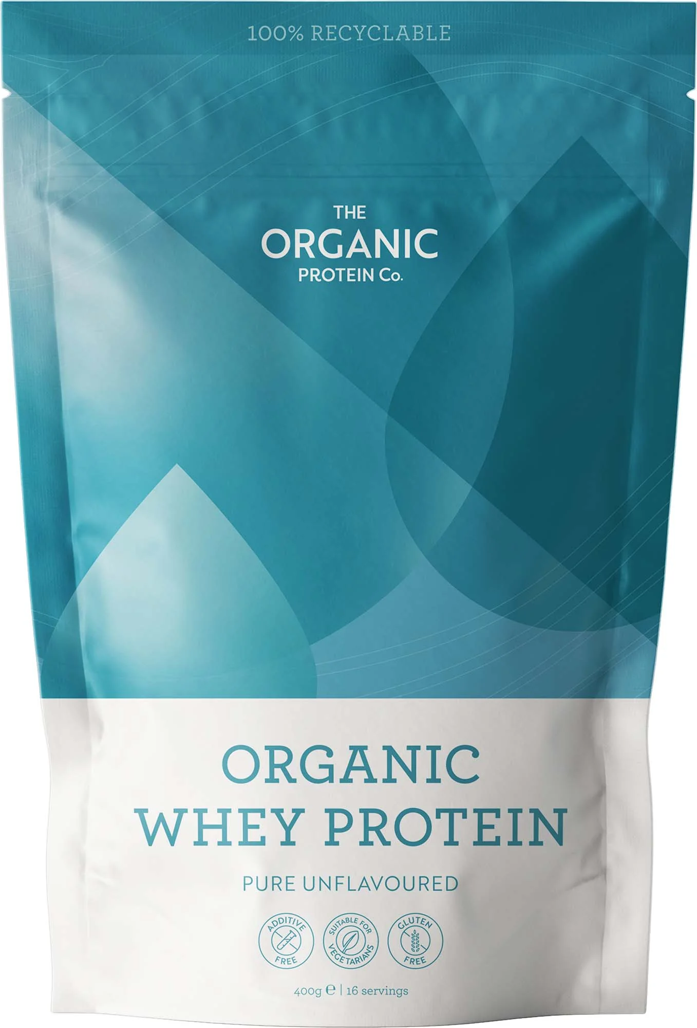 The Organic Protein Co. Pure Unflavoured Organic Whey Protein Powder 400g 400g