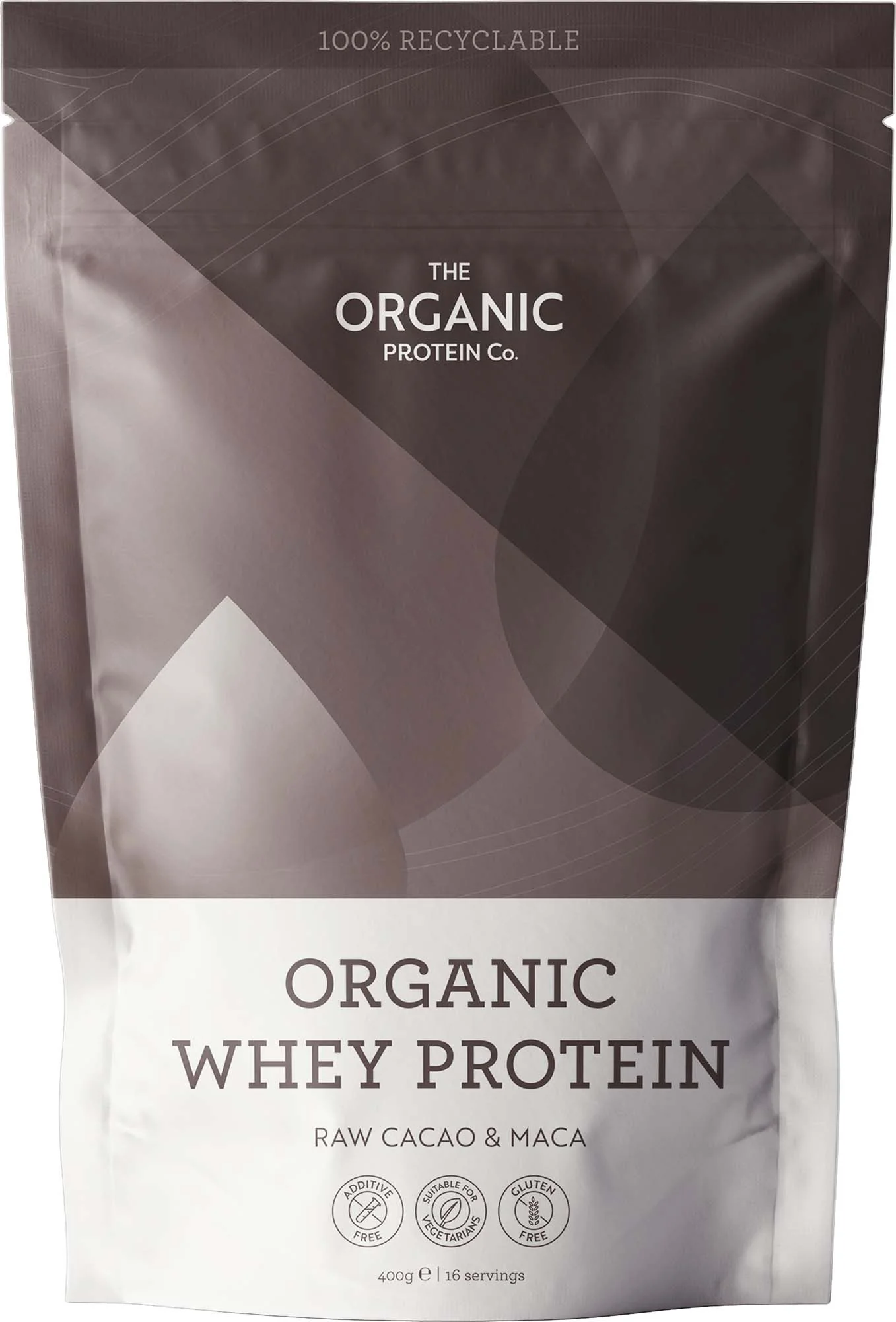 The Organic Protein Co. Raw Cacao & Maca Organic Whey Protein Powder 400g 400g