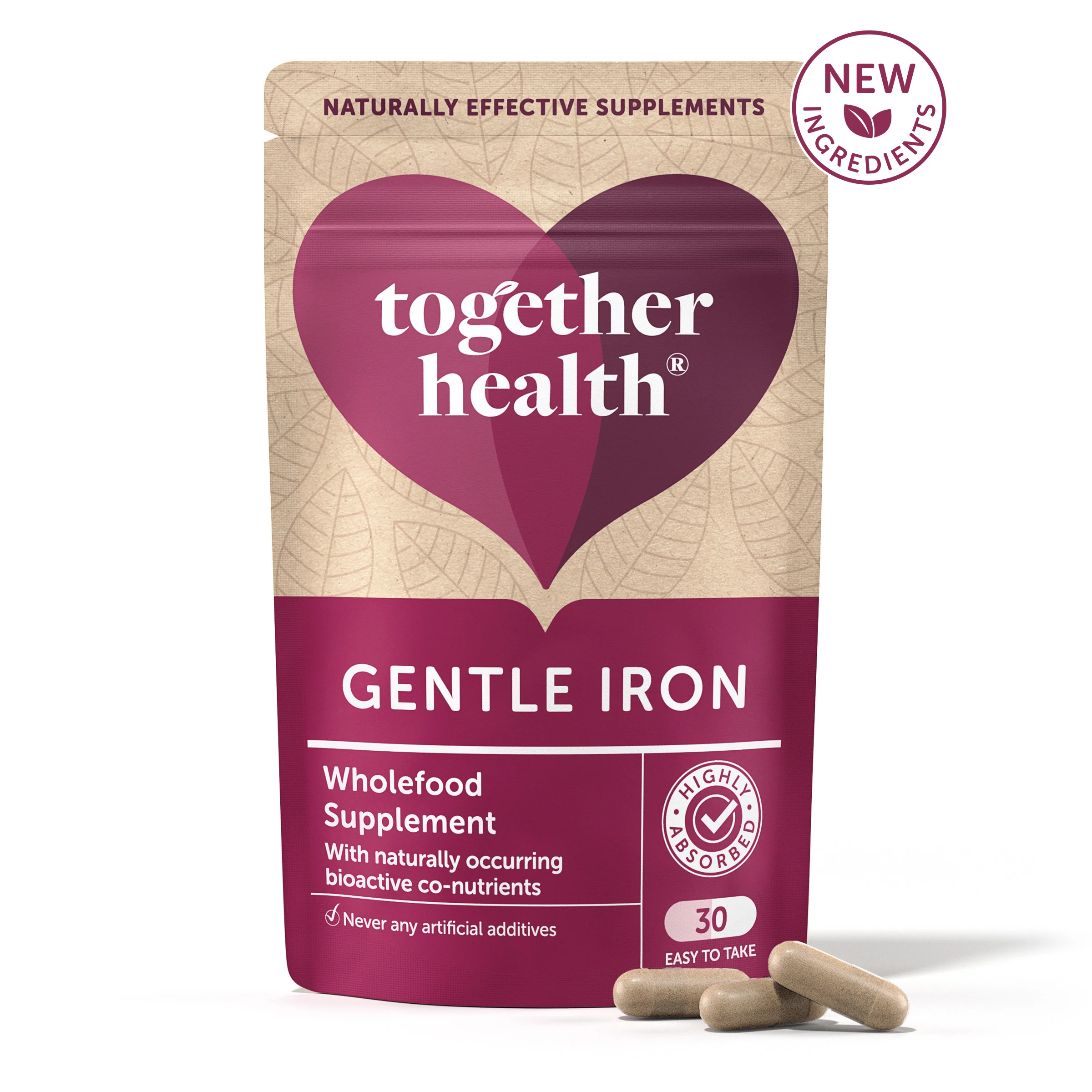 Together Health Gentle Iron Vitamin & Mineral Complex 30 caps