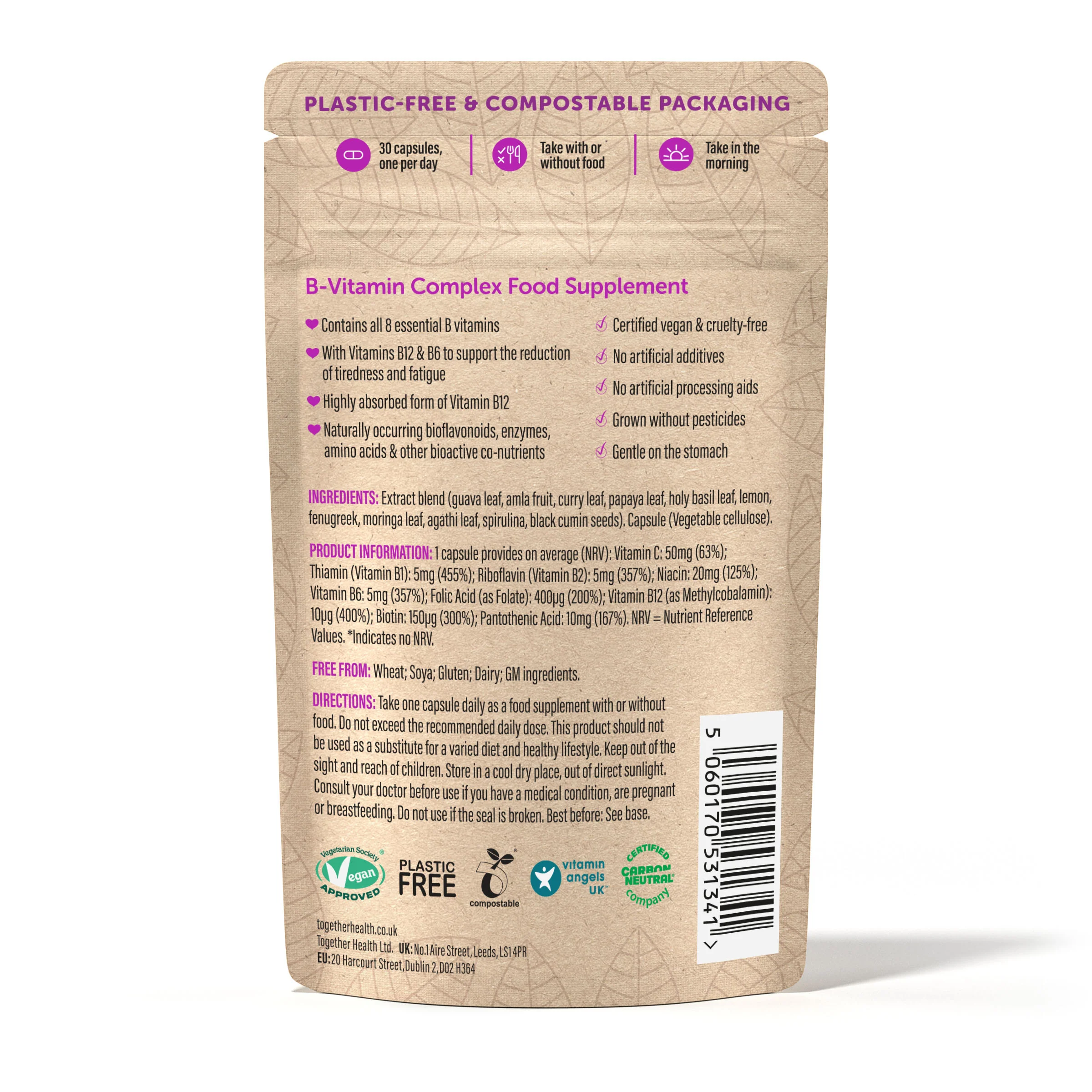Together Health B-Vitamin Complex 30 tabs - Image 2