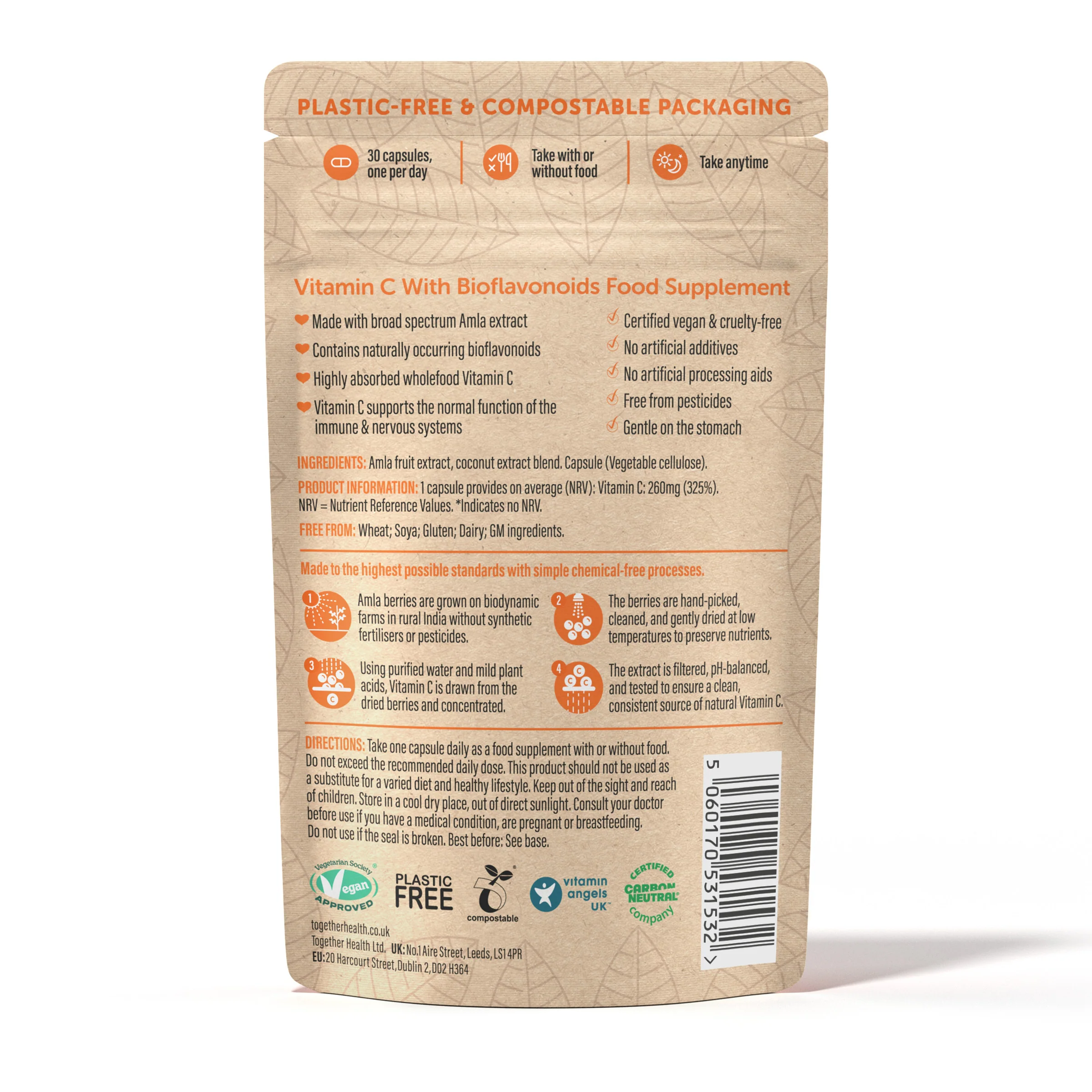 Together Health Vitamin C With Bioflavonoids 30 tabs - Image 2