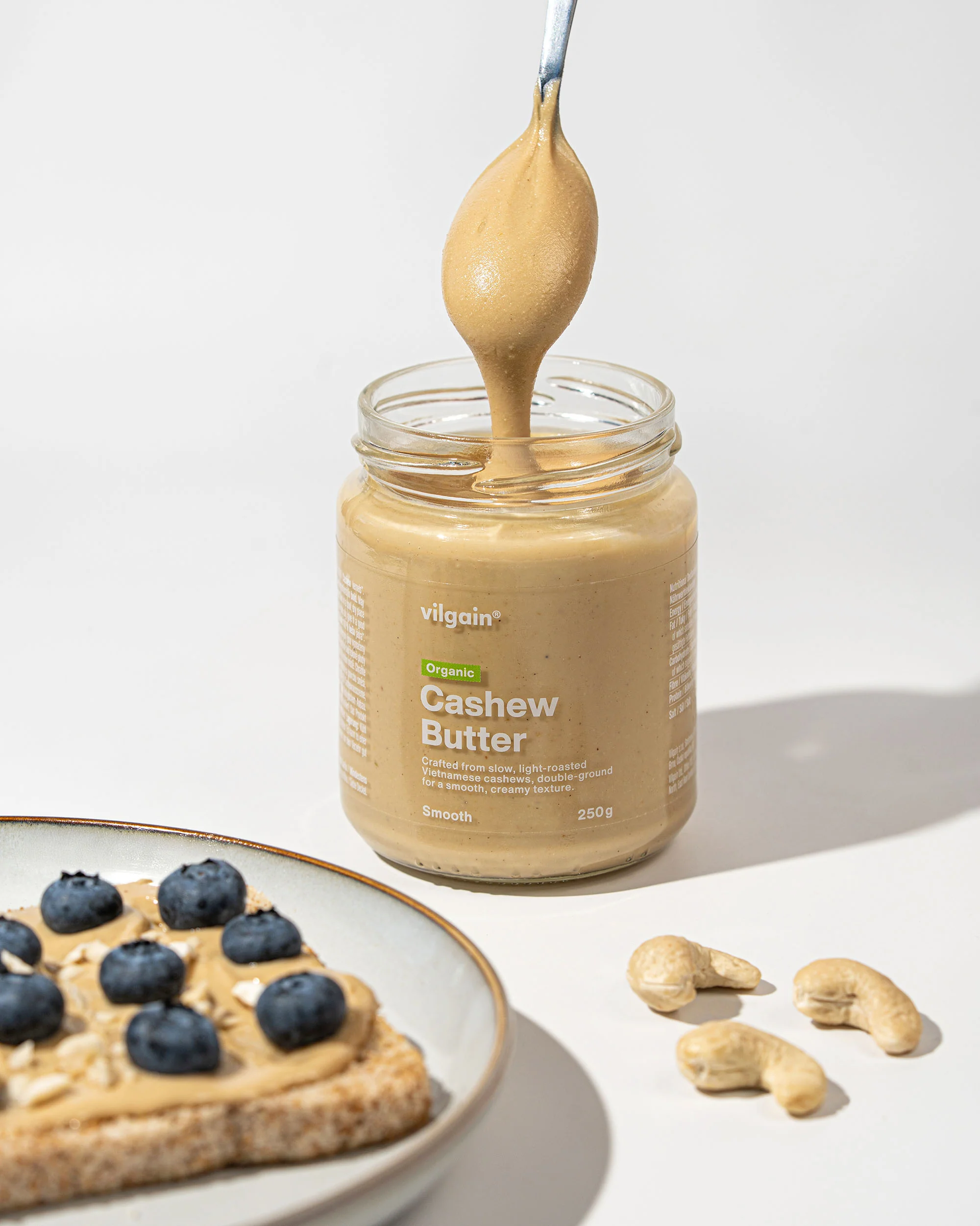 Vilgain Organic Light Roast Cashew butter 250g - Image 3