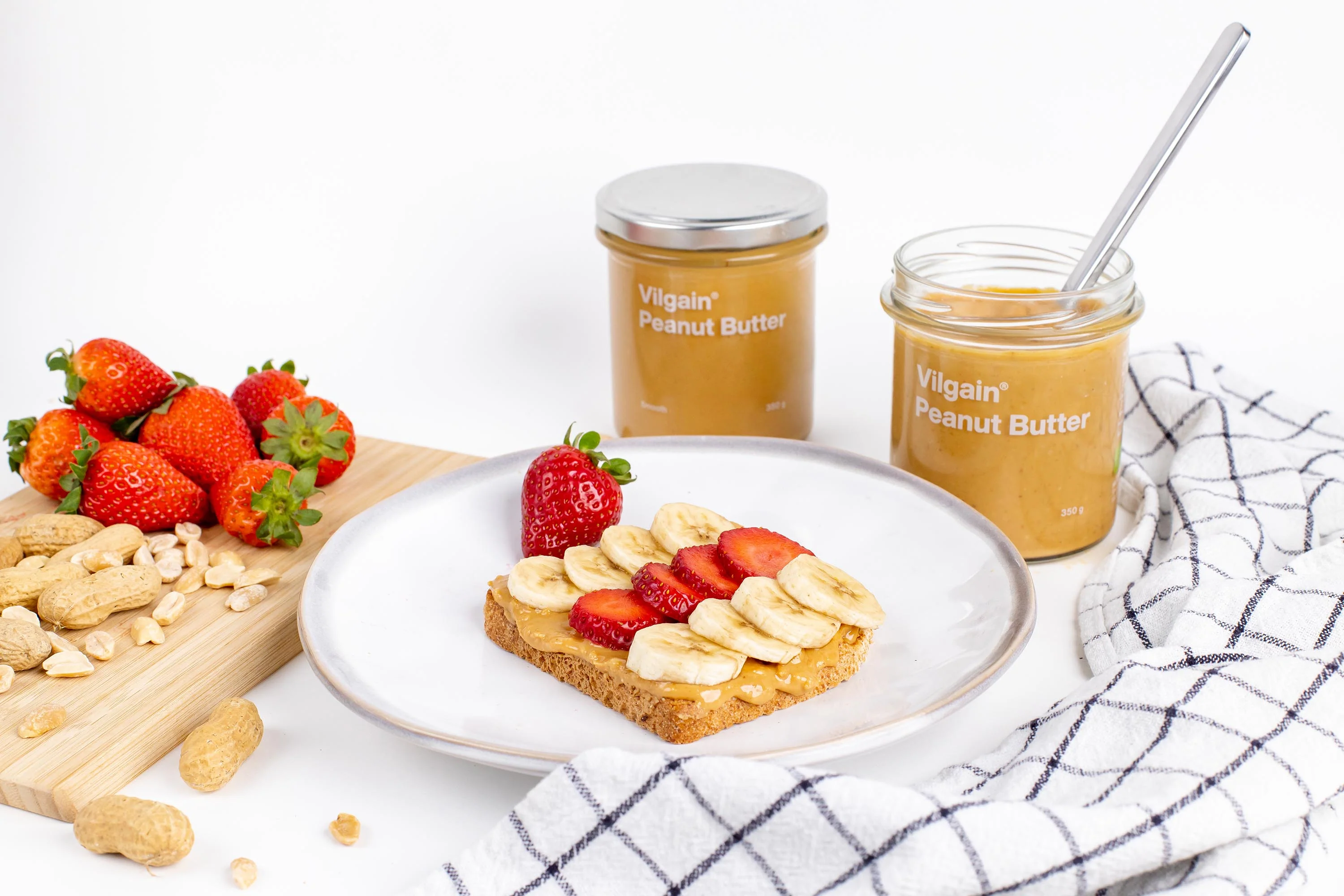 Vilgain Organic Peanut Butter - crunchy 350g - Image 2