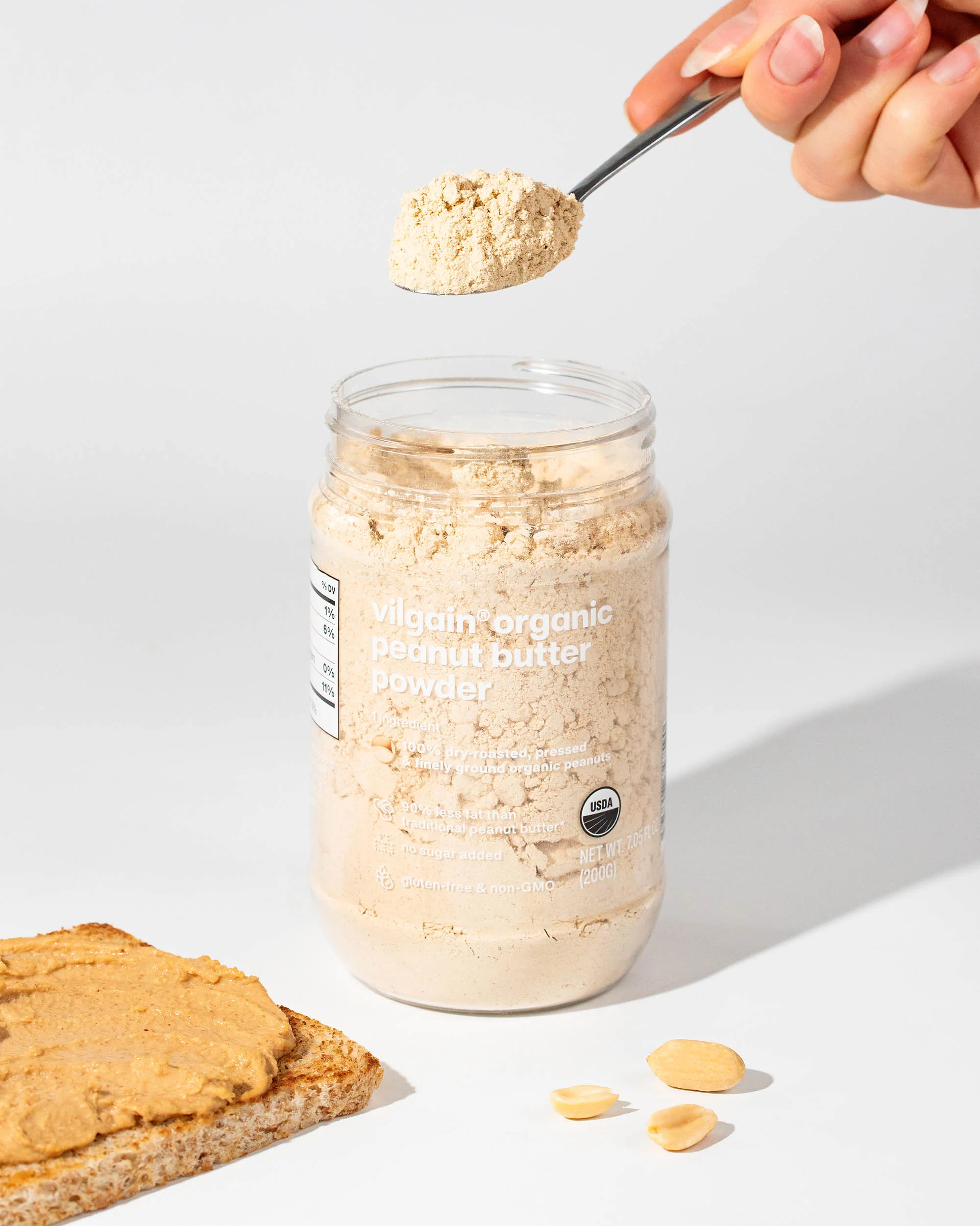 Vilgain Organic Peanut Butter Powder 200g - Image 4