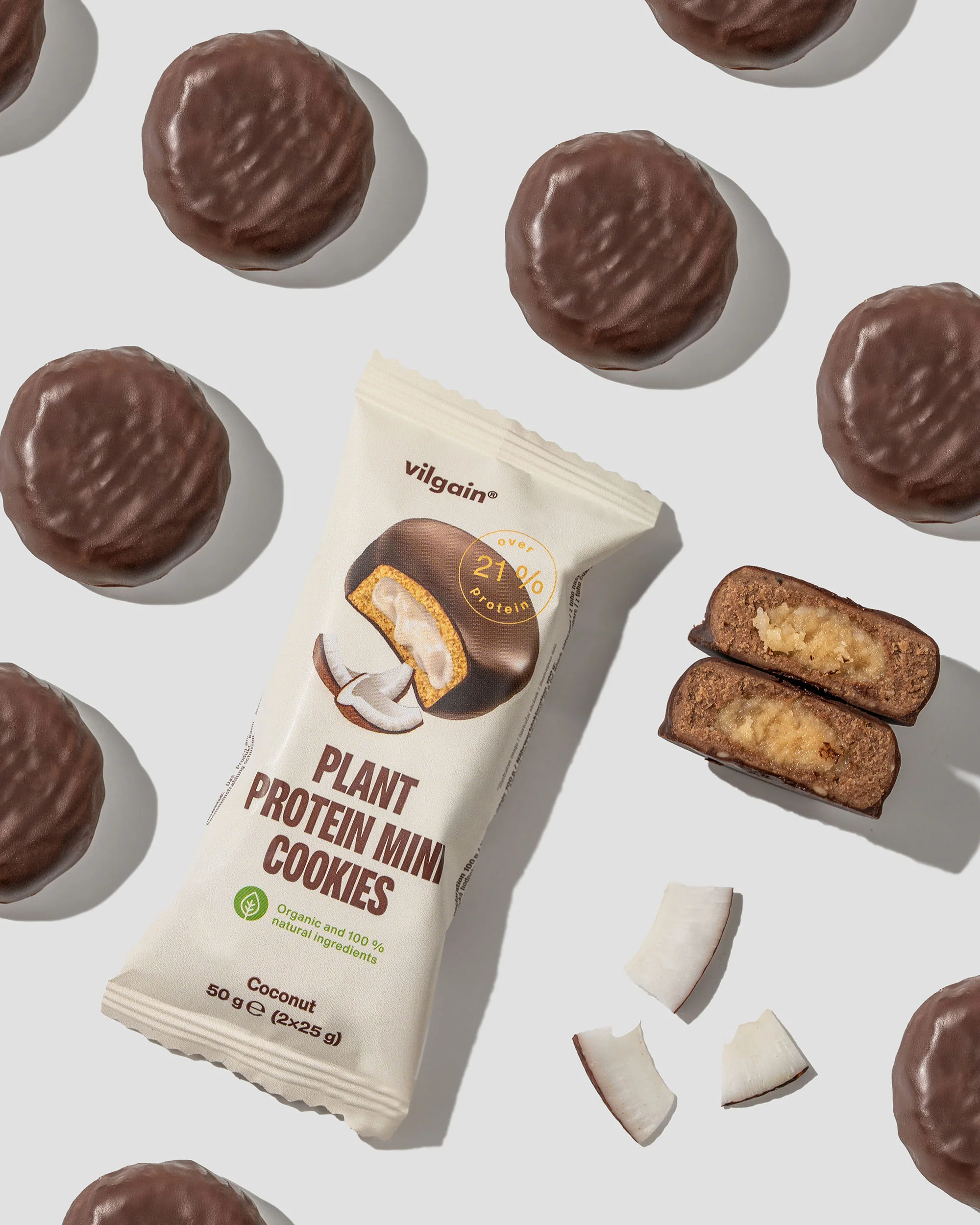 Vilgain Plant Protein Mini Cookies Coconut 50g - Image 5
