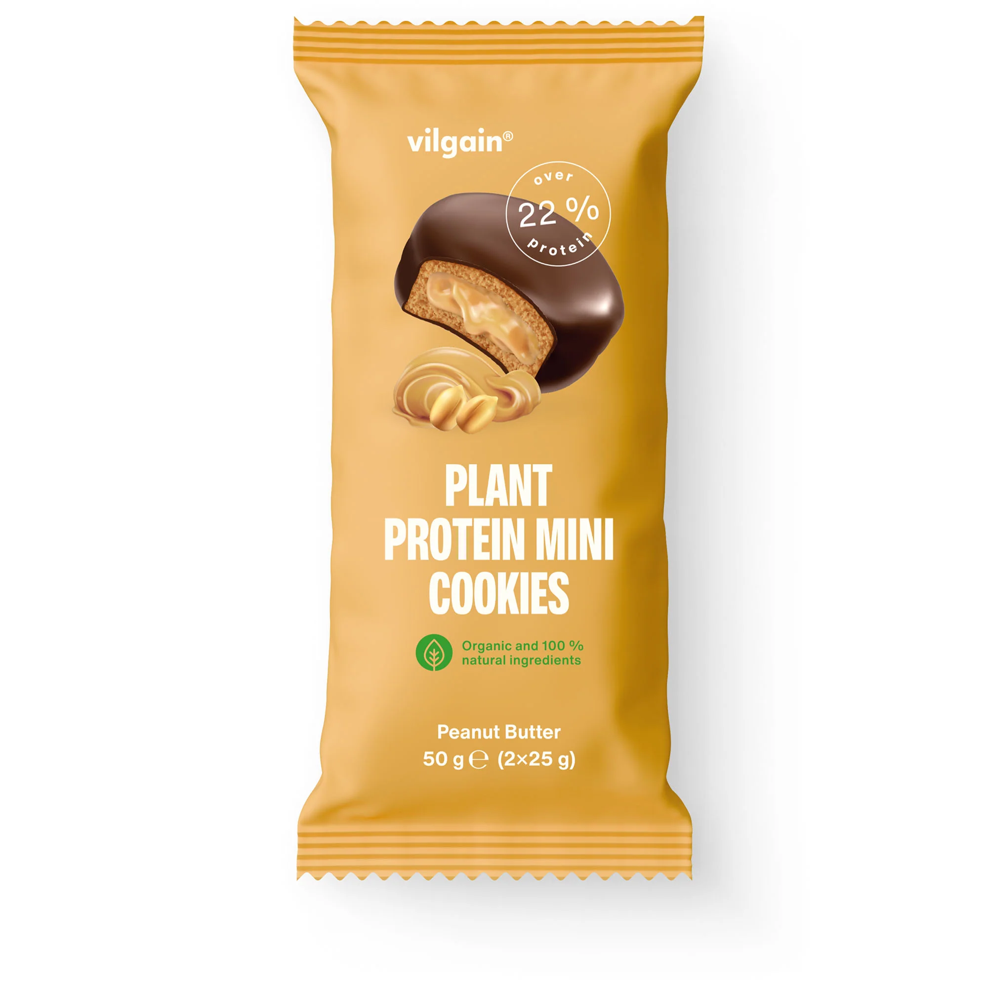 Vilgain Plant Protein Mini Cookies Peanut Butter 50g
