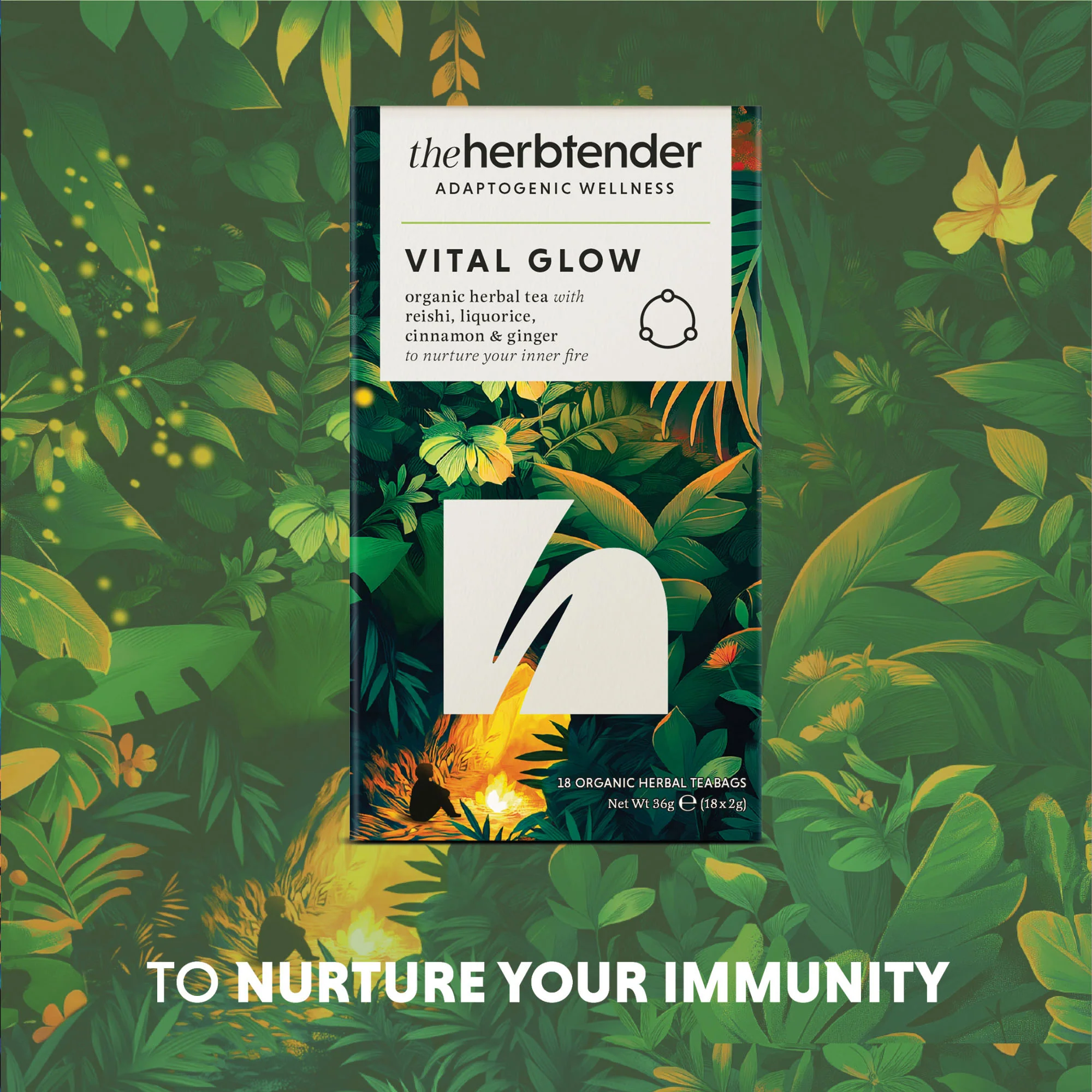 The HerbtenderVital Glow Organic Herbal Tea 18 bags - Image 3