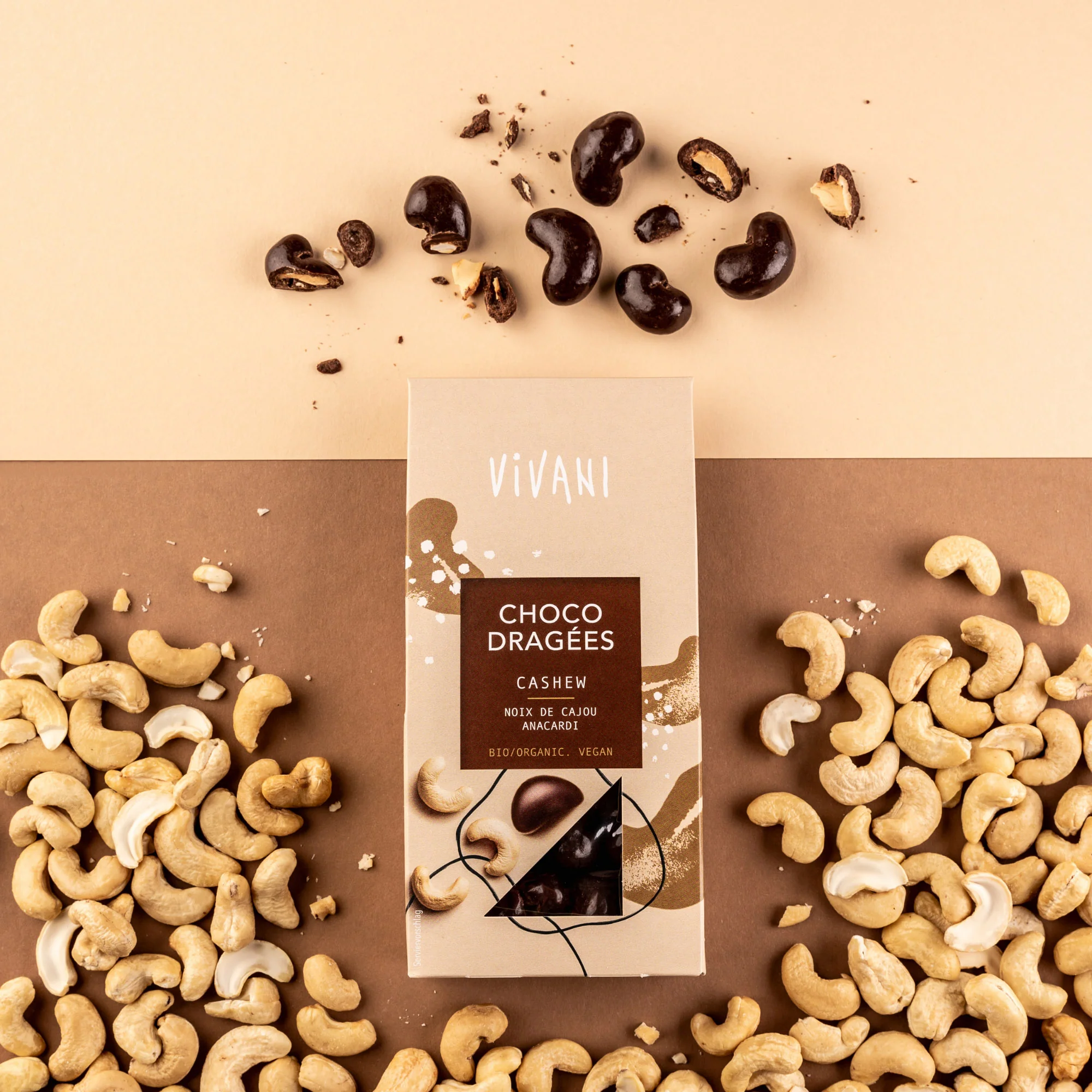 Vivani Choco Dragées Cashew 75g - Image 3