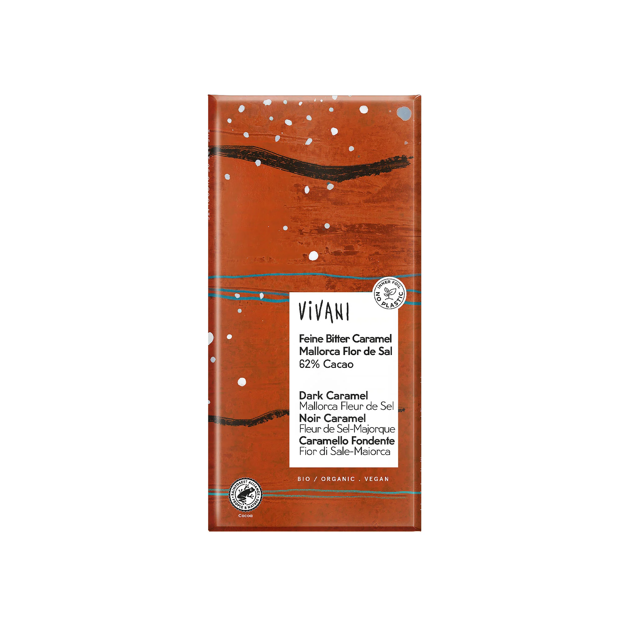 Vivani Dark 62% Caramel with Mallorca Fleur de Sel 80g