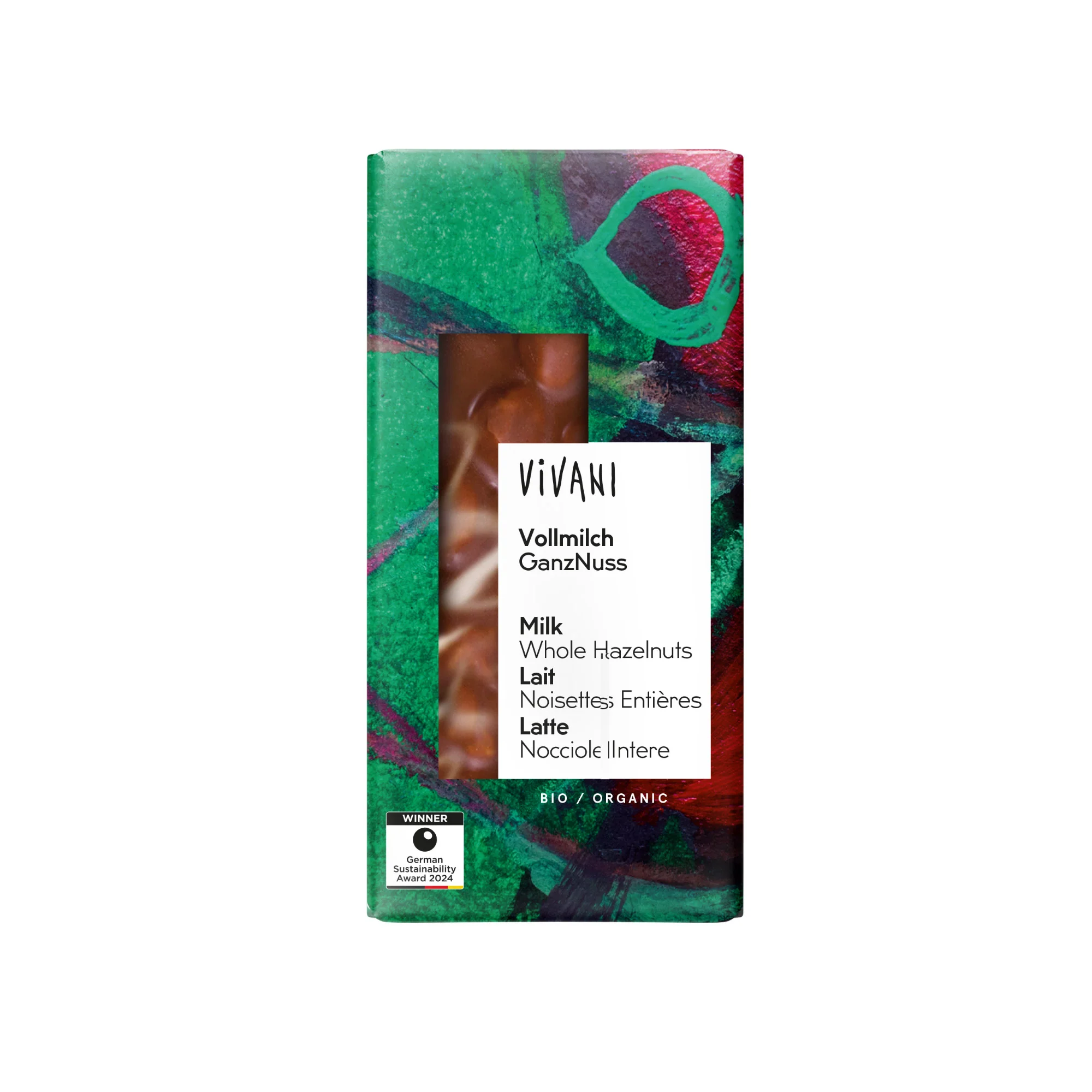 Vivani Hazelnut Milk Chocolate 100g