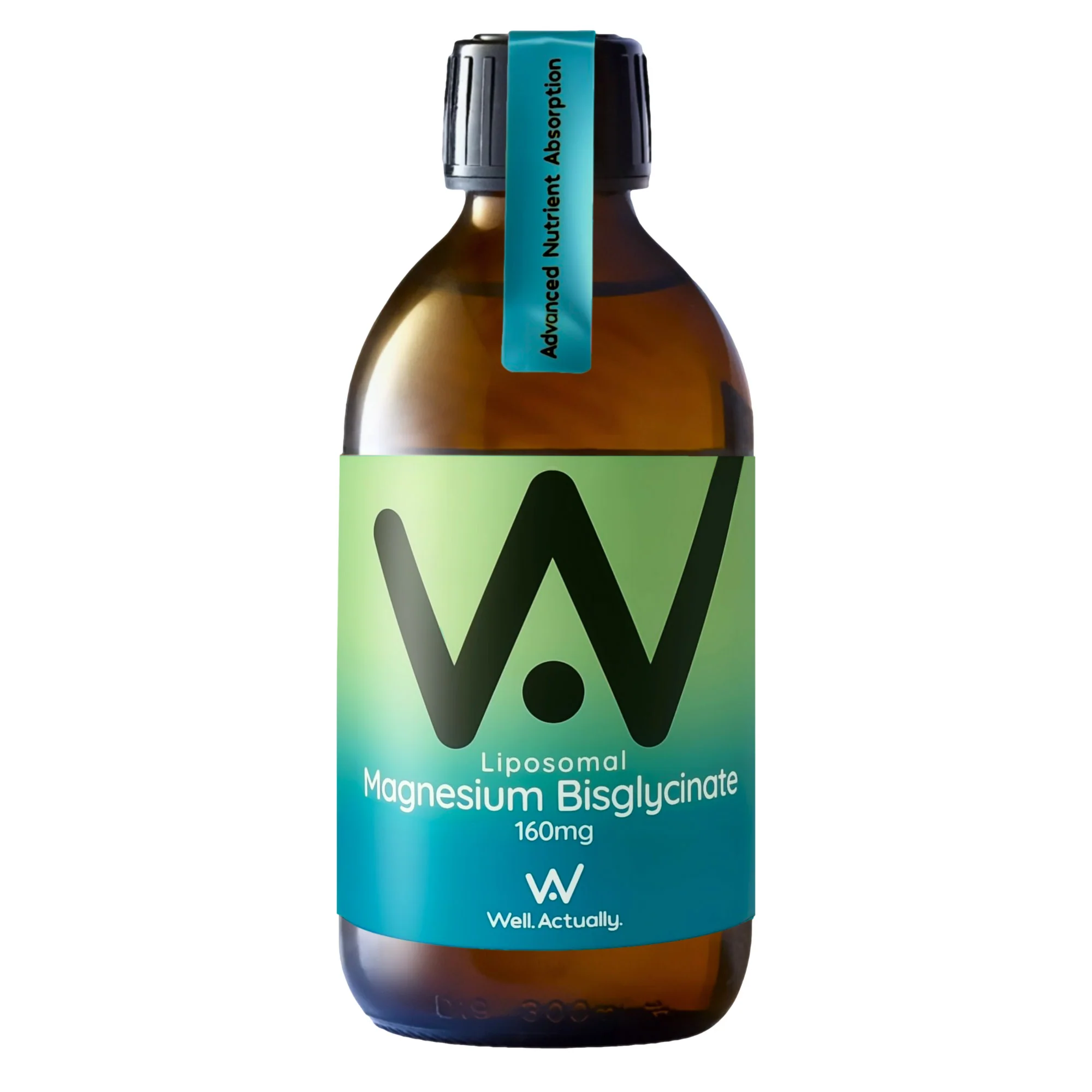 Well. Actually. Liposomal Magnesium Bisglycinate 200mg - Lime Flavour 250ml